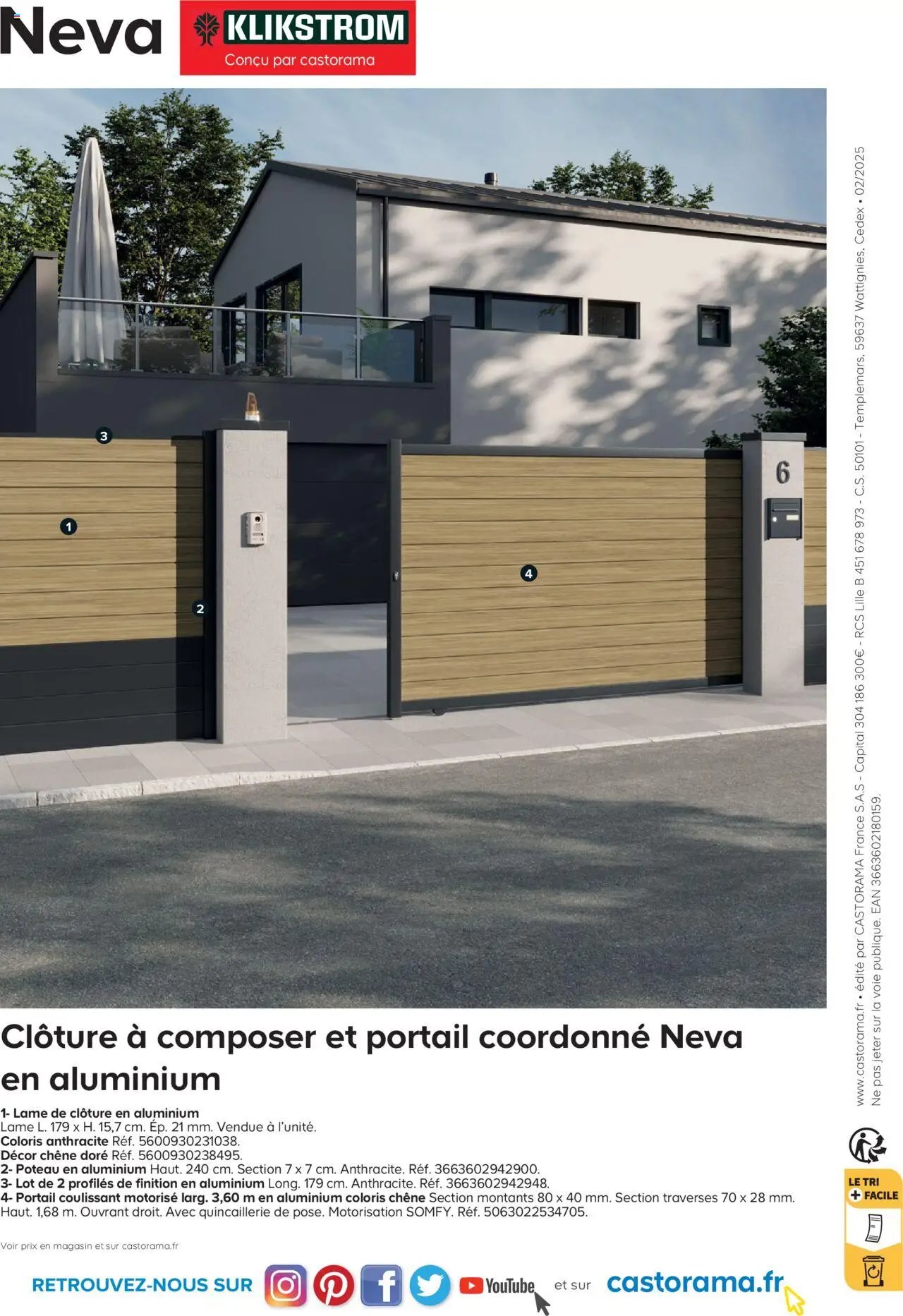 Castorama Clôture et terrasse Neva