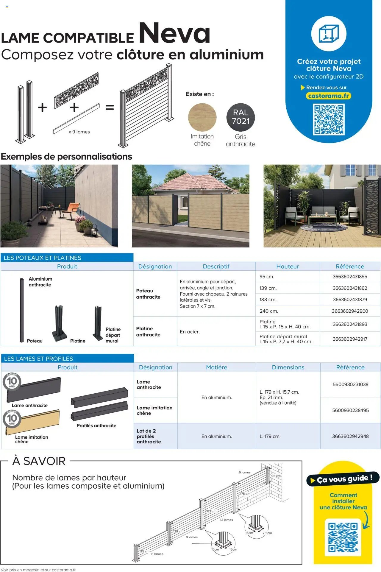 Castorama Clôture et terrasse Neva