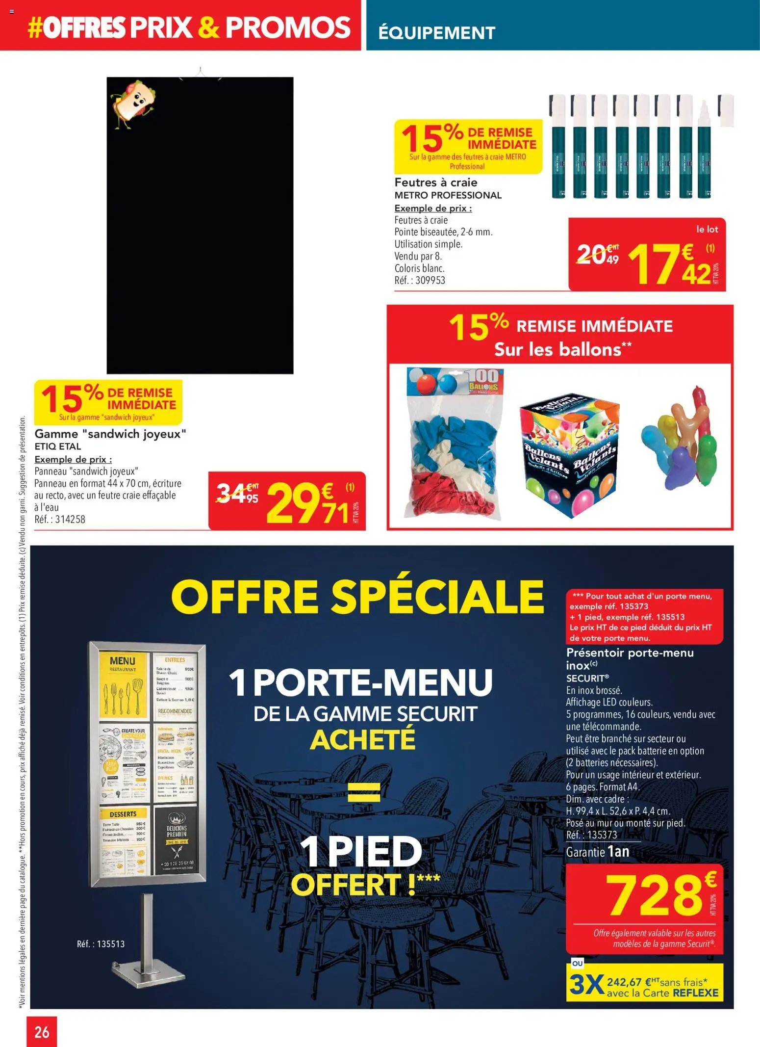 METRO Offres Prix & Promos Equipement
