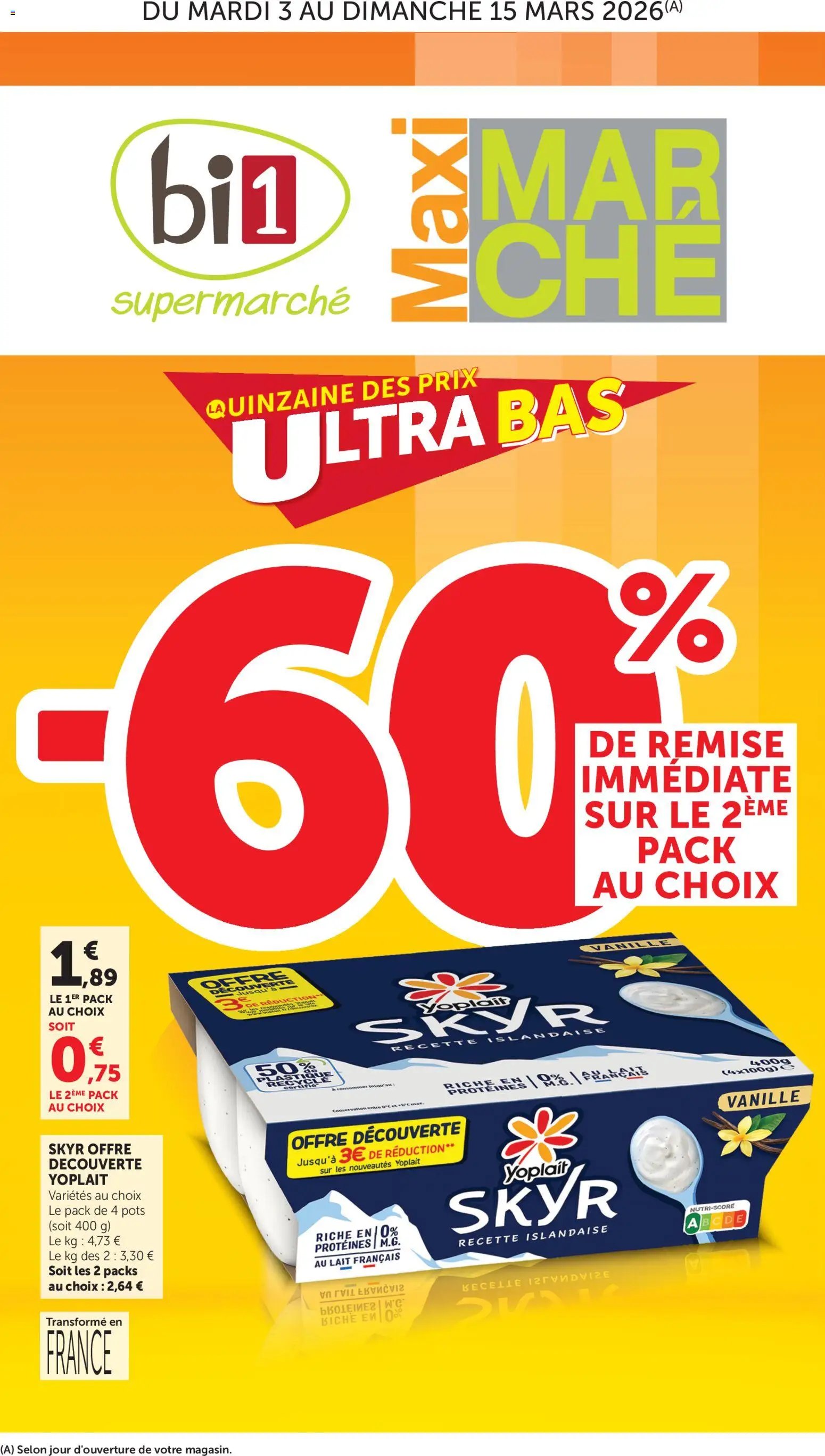 bi1 catalogue supermarché ultra bas -60%