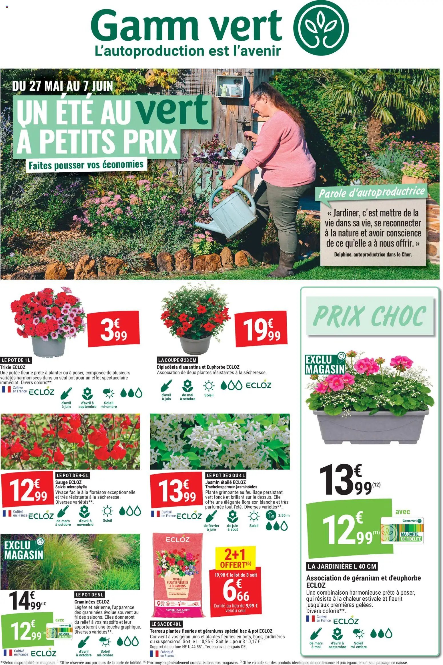 Gamm vert - UN été AU vert à petits prix