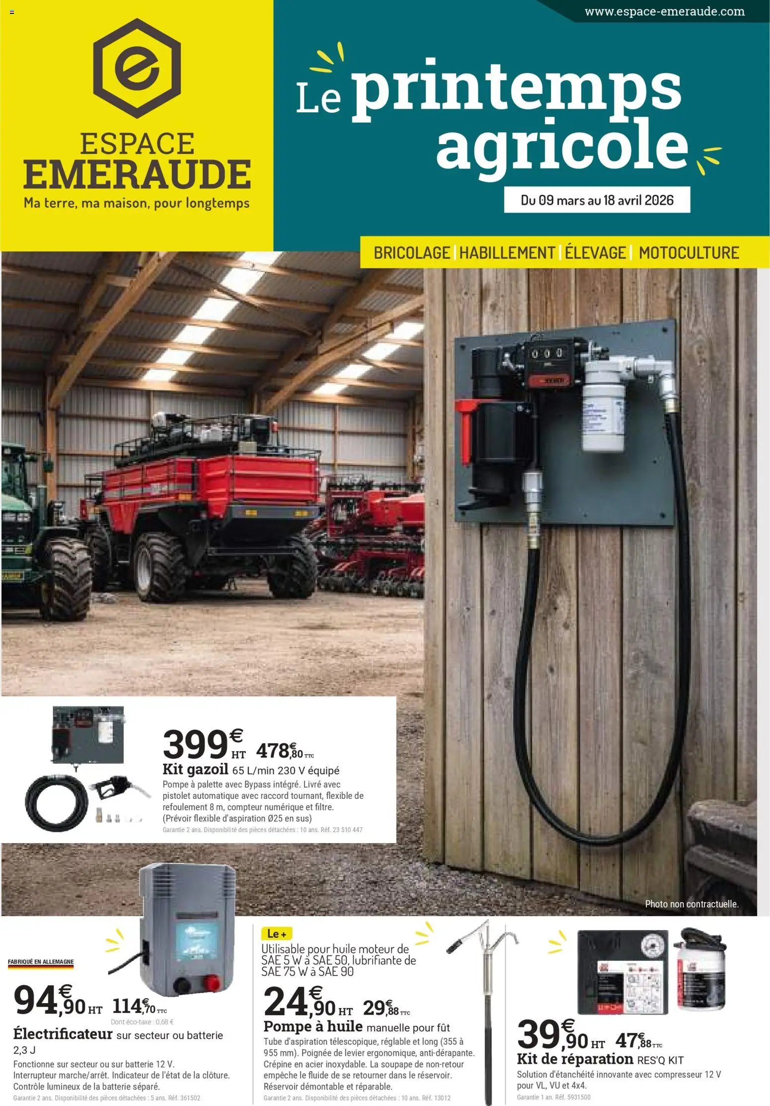 Espace Emeraude catalogue