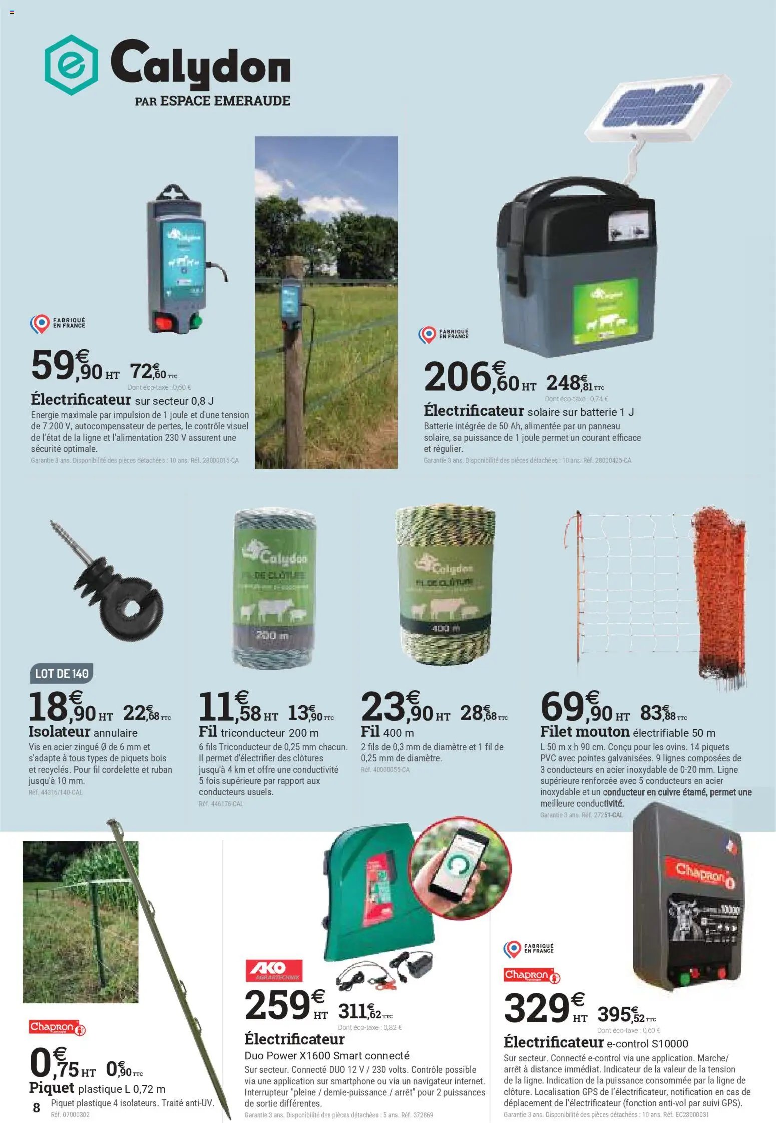 Espace Emeraude catalogue