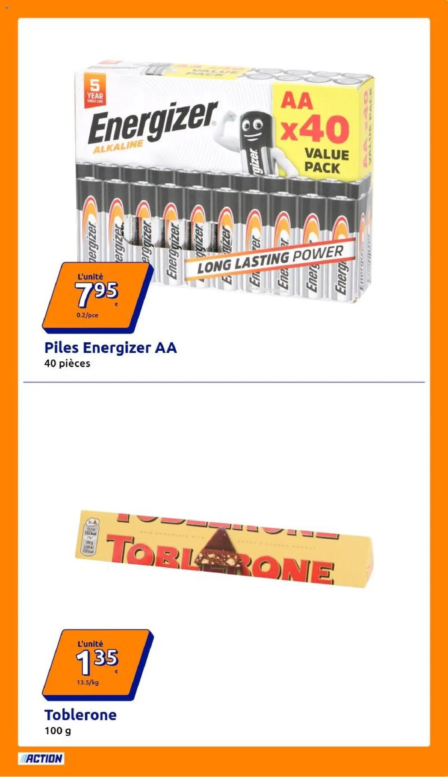 Action catalogue