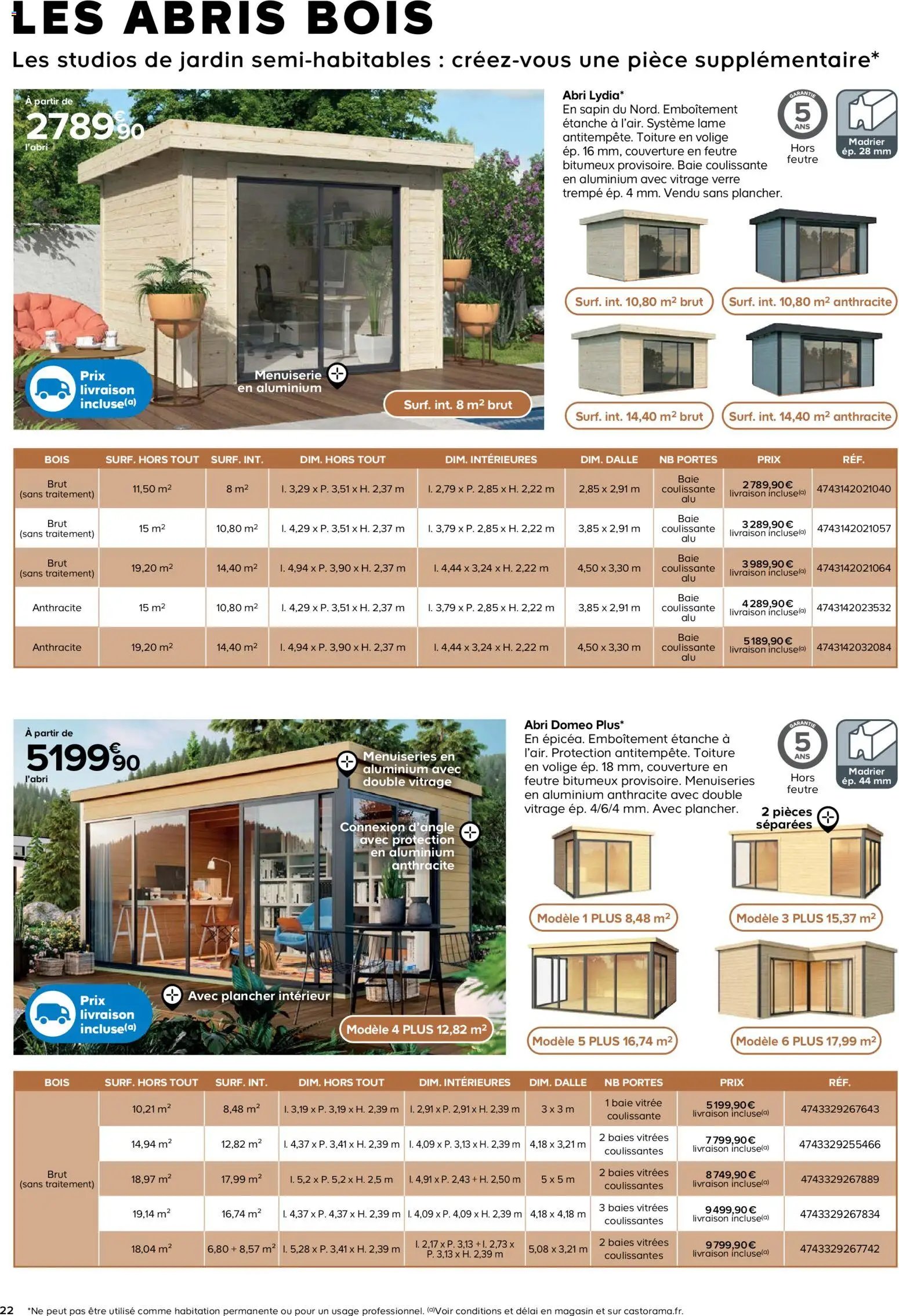 Castorama Abri de jardin et serres (2026-02-26 - 2026-12-31)