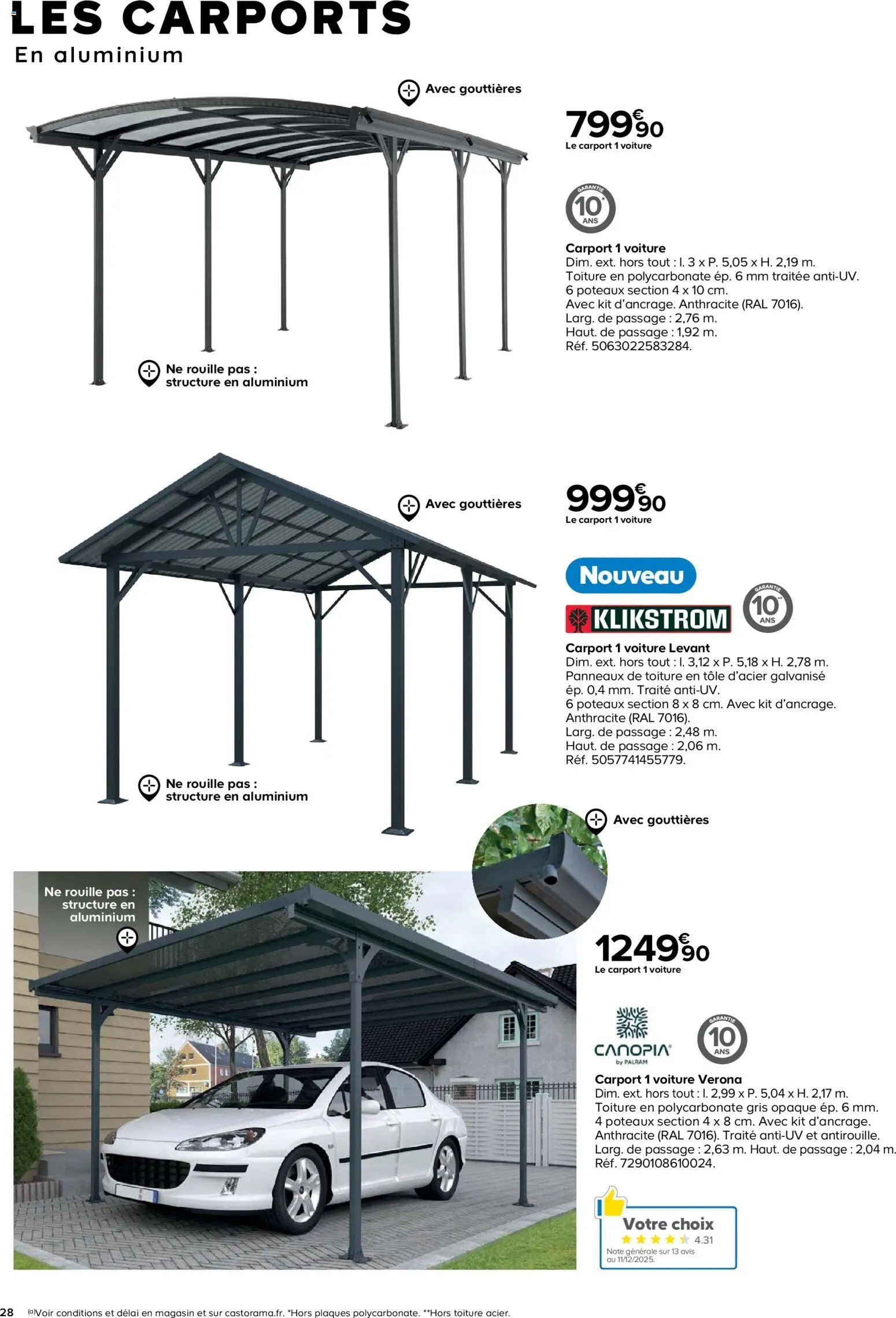 Castorama Abri de jardin et serres (2026-02-26 - 2026-12-31)