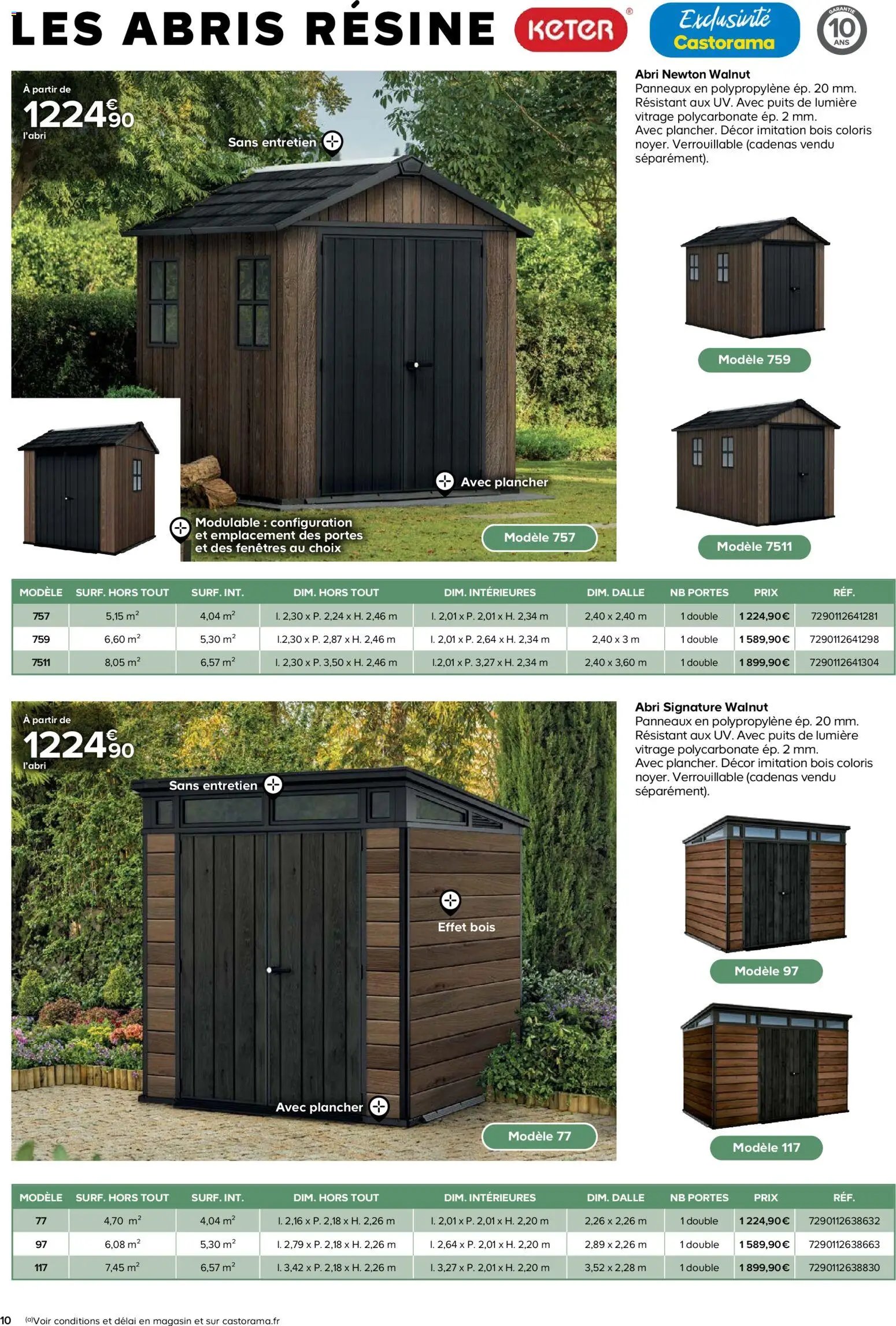 Castorama Abri de jardin et serres