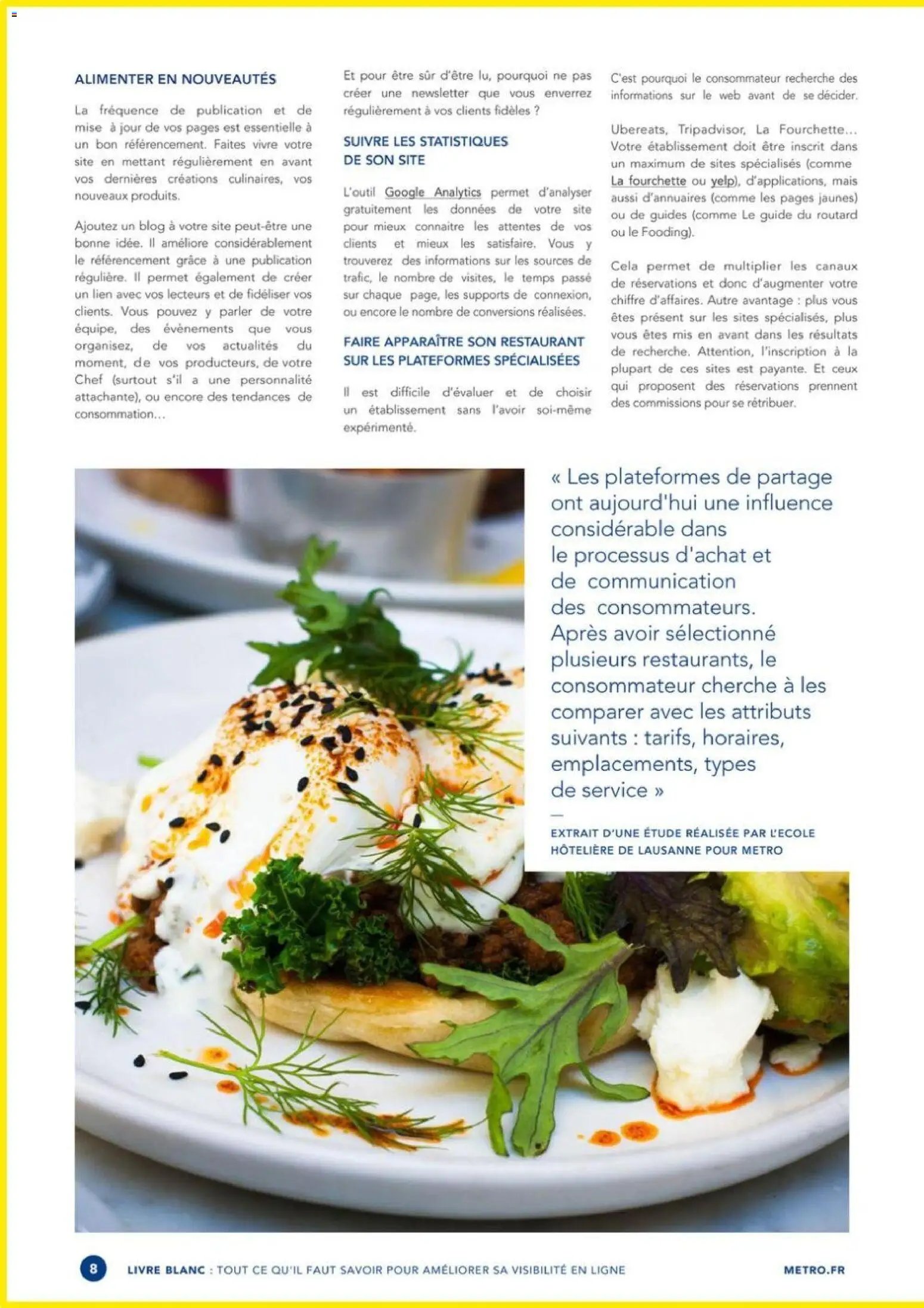METRO - Guide améliorer la visibilité de son restaurant