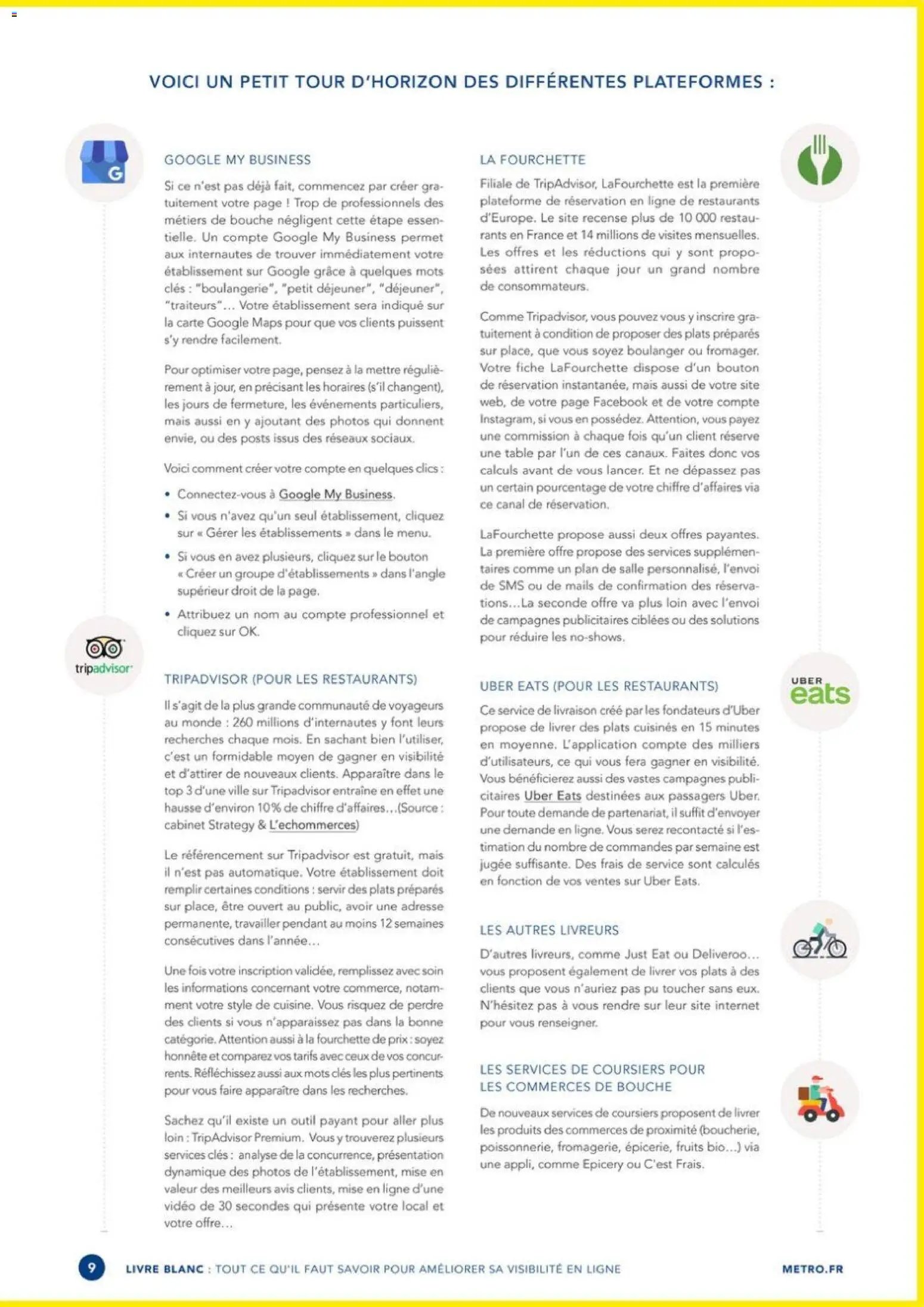 METRO - Guide améliorer la visibilité de son restaurant