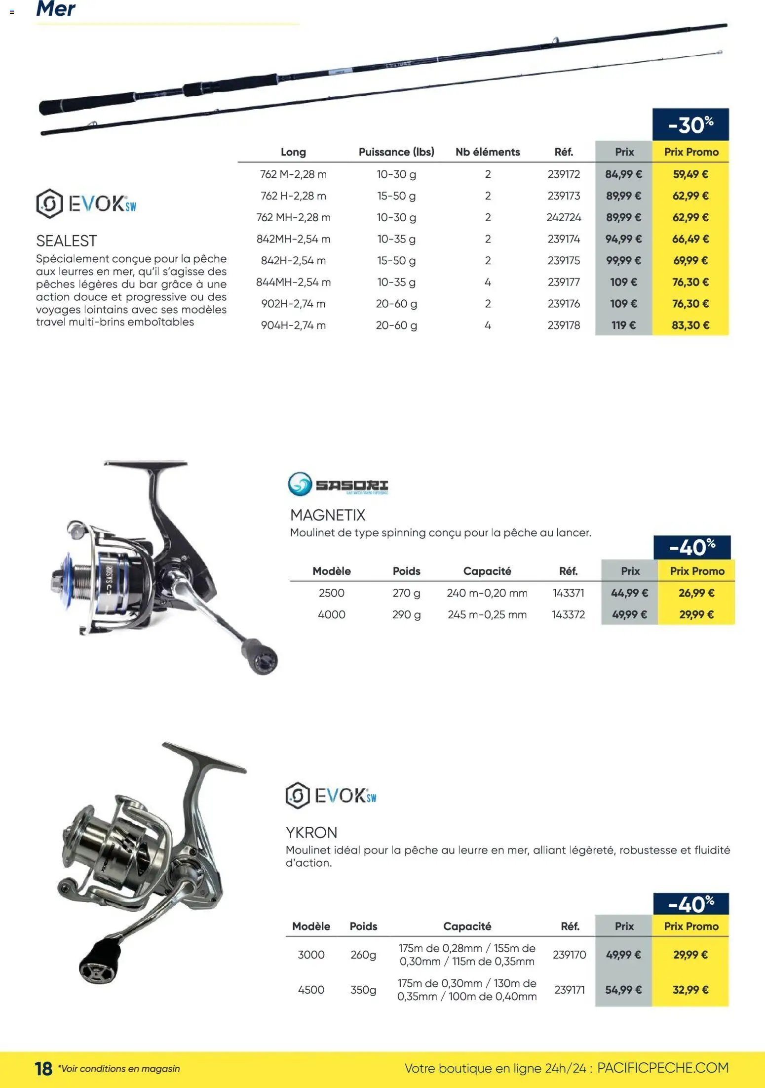 Pacific Pêche catalogue