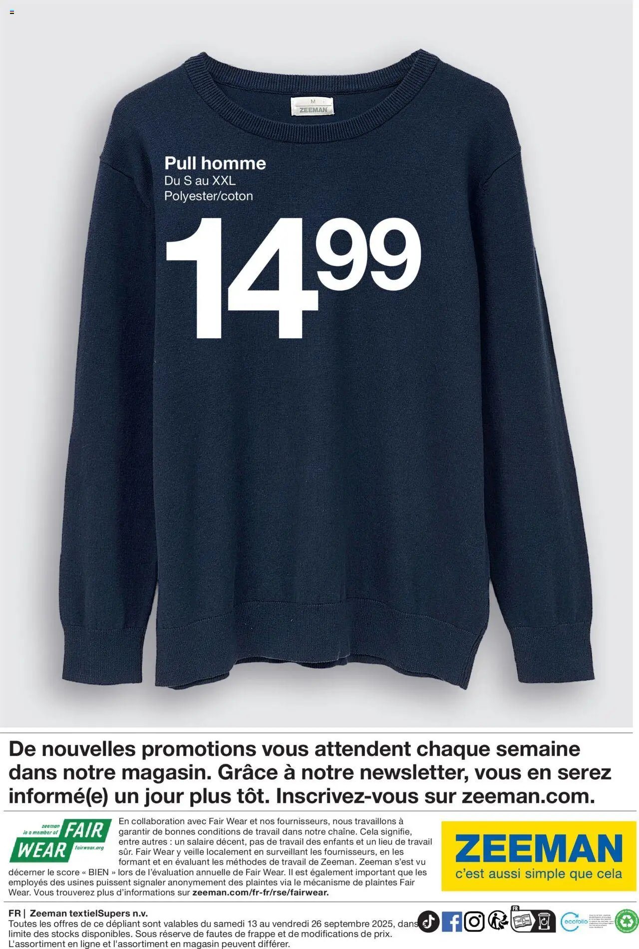 Zeeman catalogue Automne (2025-09-13 - 2025-09-26)