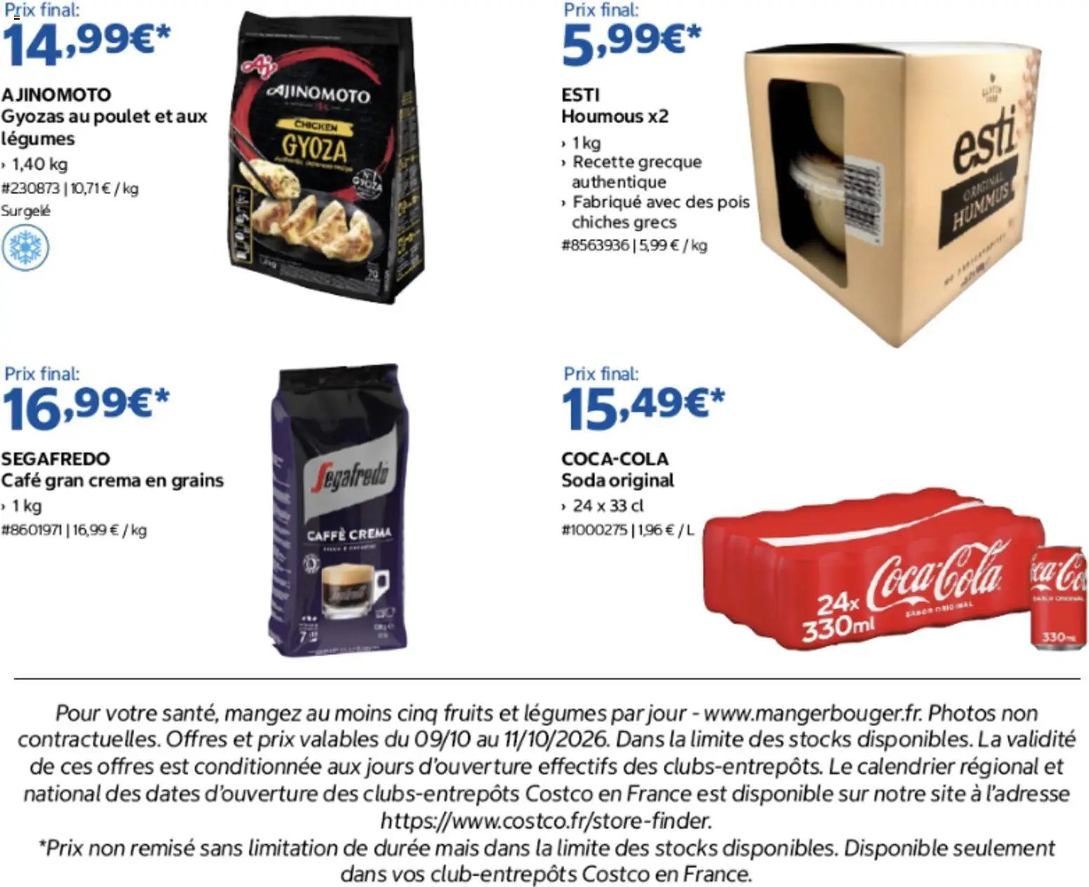 Costco Votre valeur sûre au quotidien / 9 au 11 octobre 2026