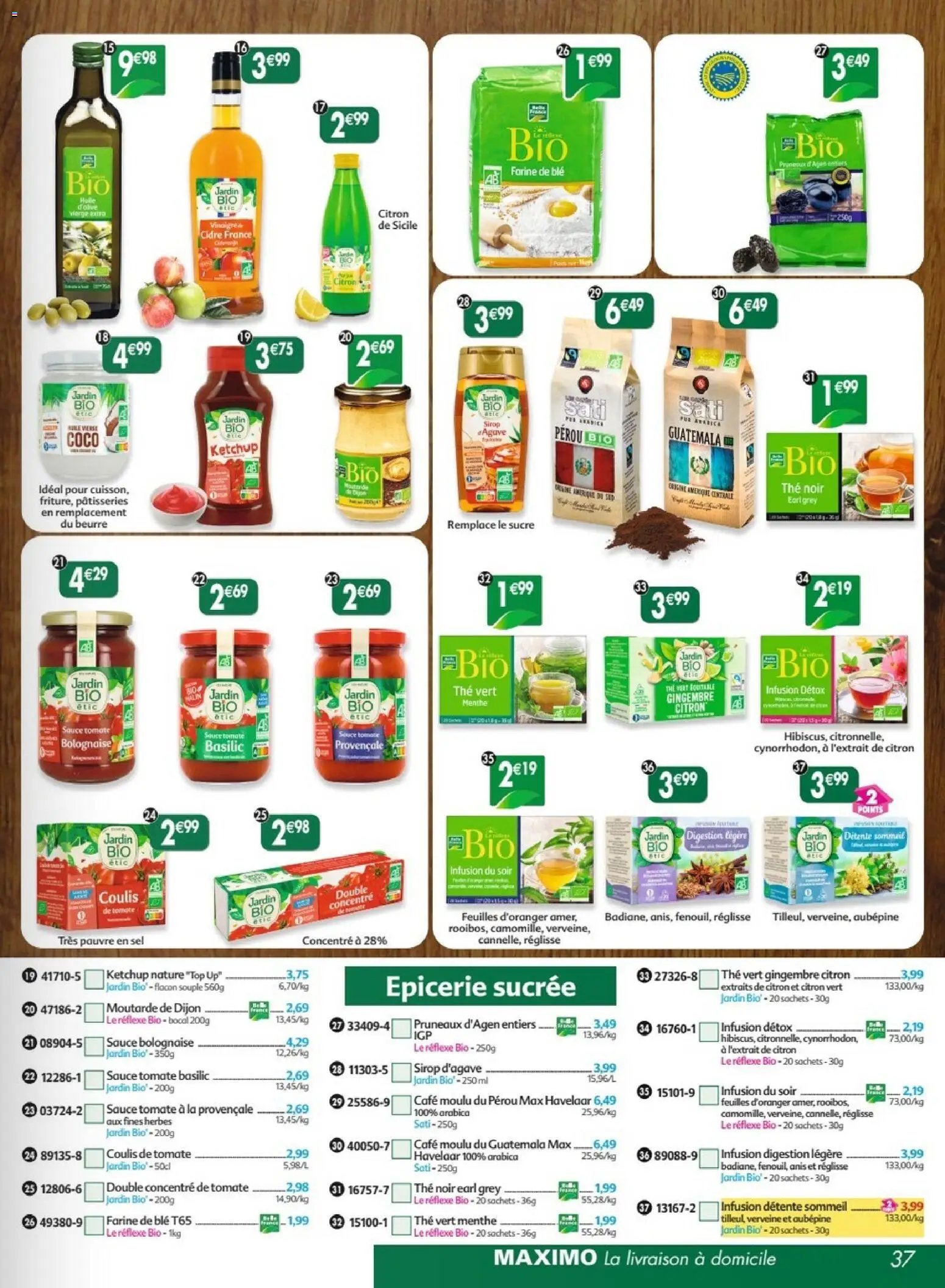 Maximo catalogue epicerie