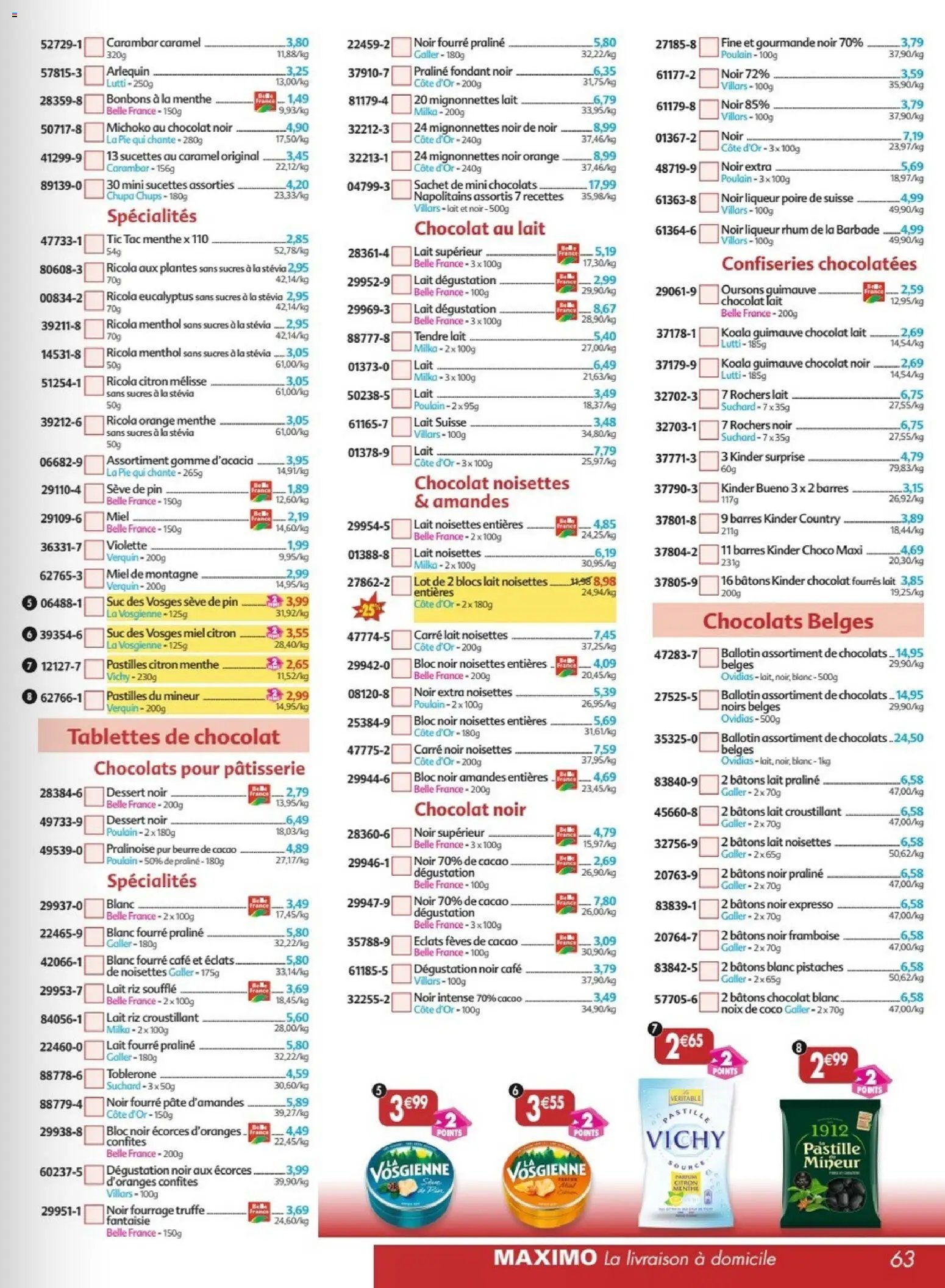 Maximo catalogue epicerie