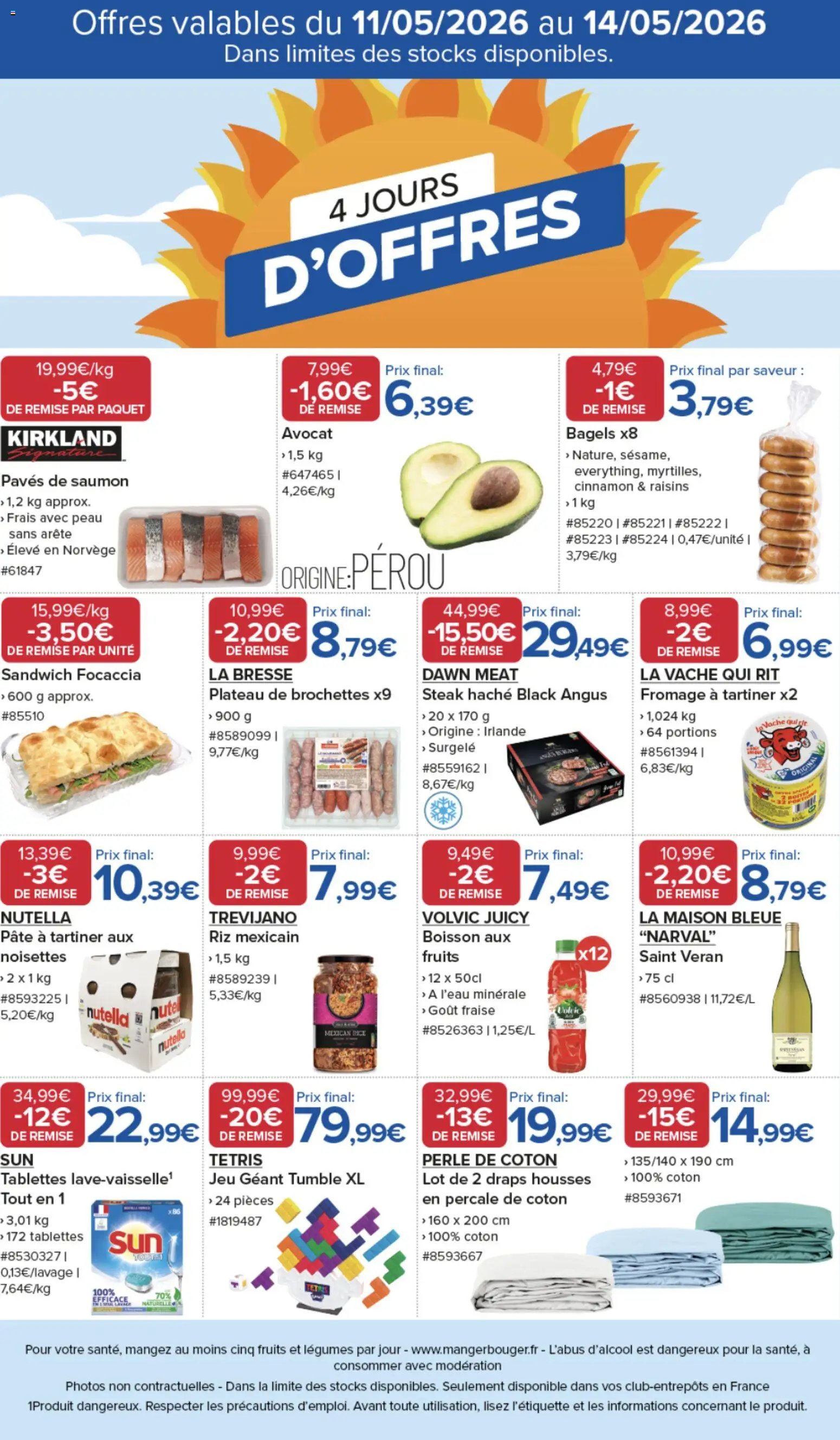 Costco 4 jours d'offres (2026-05-11 - 2026-05-14)