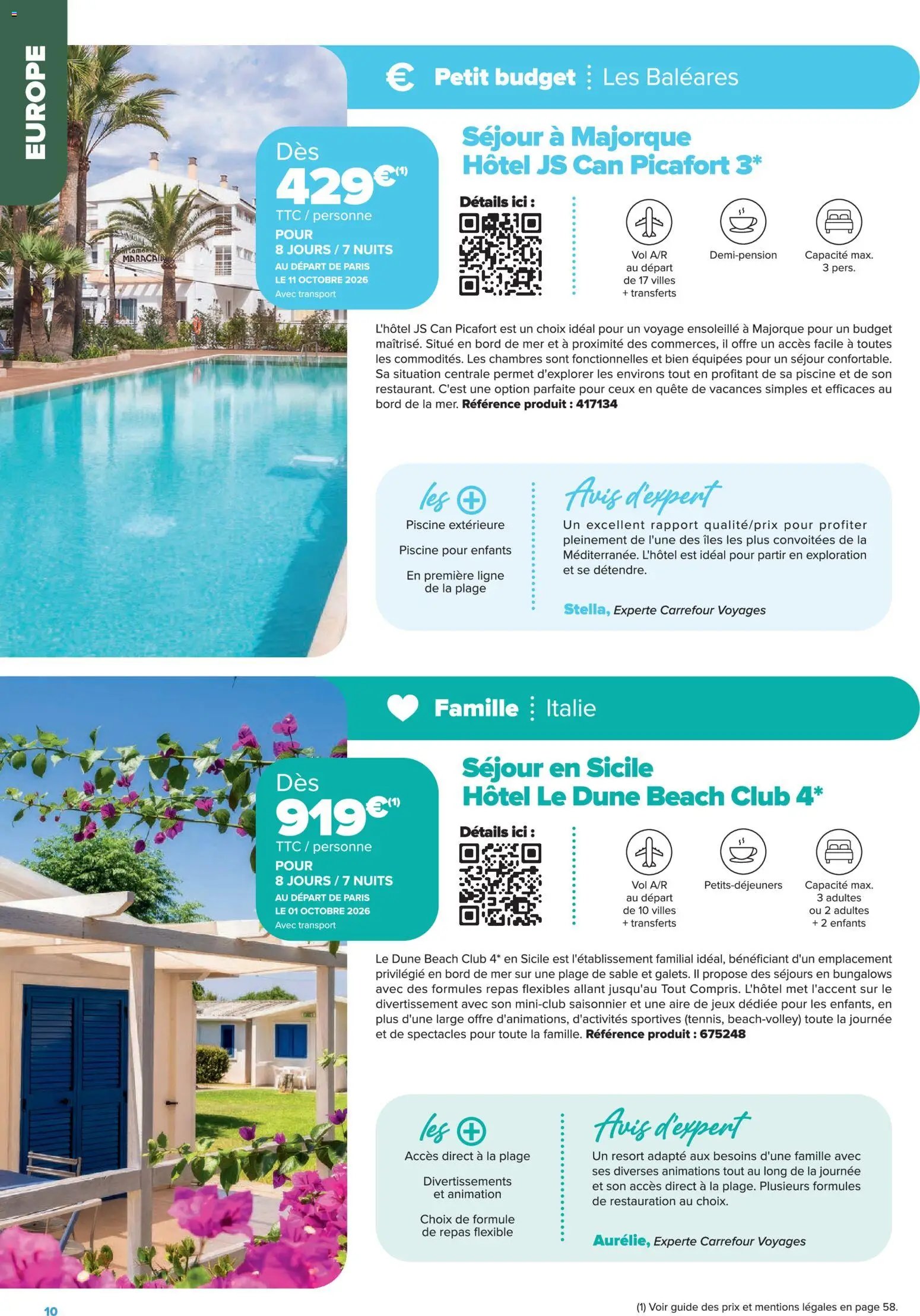 Carrefour contact Séjours & circuits