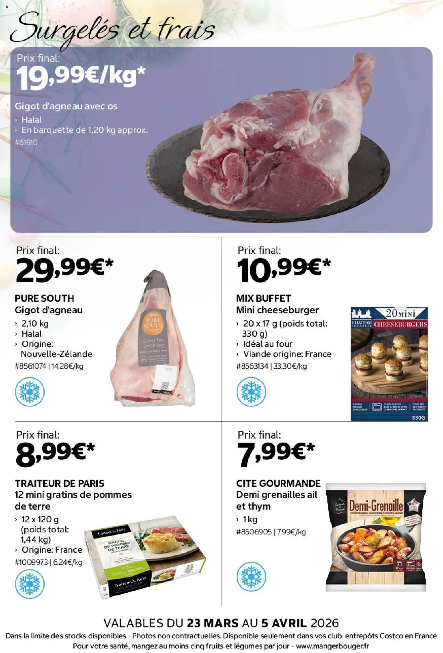Costco Pâques (2026-03-23 - 2026-04-05)