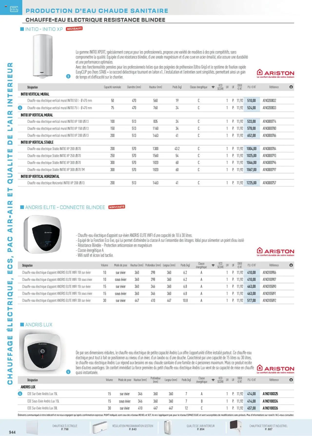 Rexel - Chauffage Électrique, ECS, PAC AIR-AIR Et Qualite De L´Air Interieur (2025-07-16 - 2025-12-31)