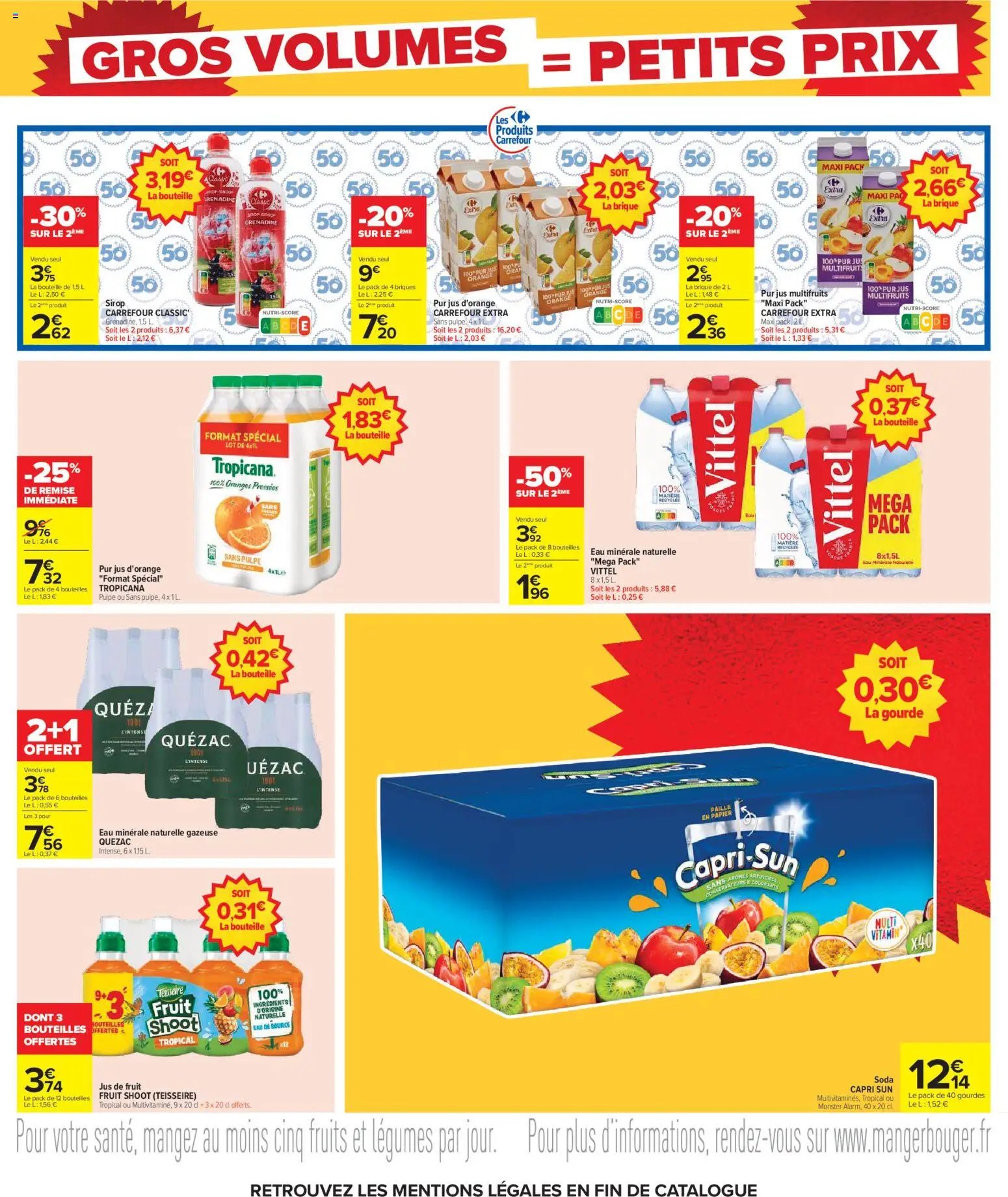 Carrefour Gros volumes = petits prix