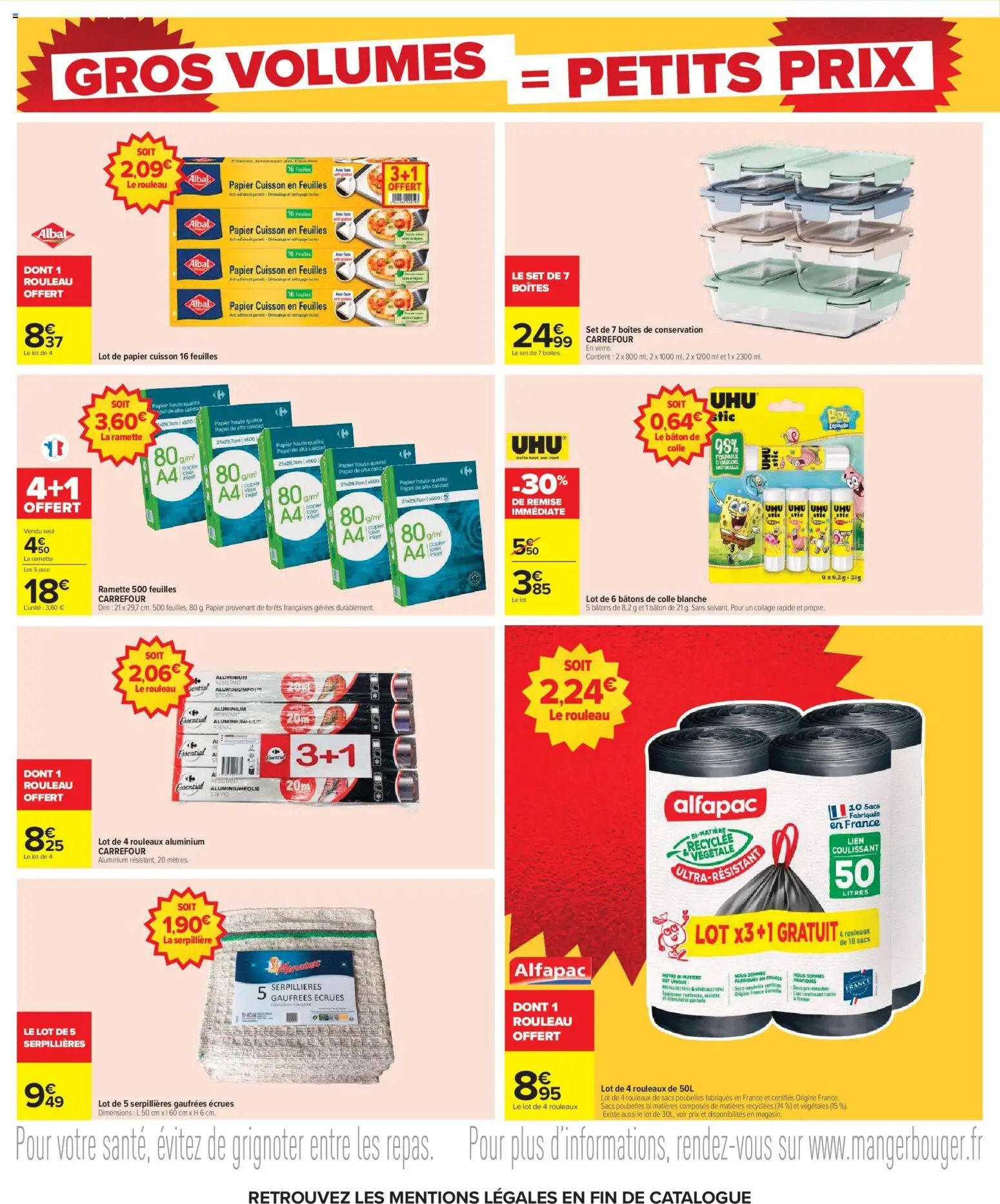 Carrefour Gros volumes = petits prix