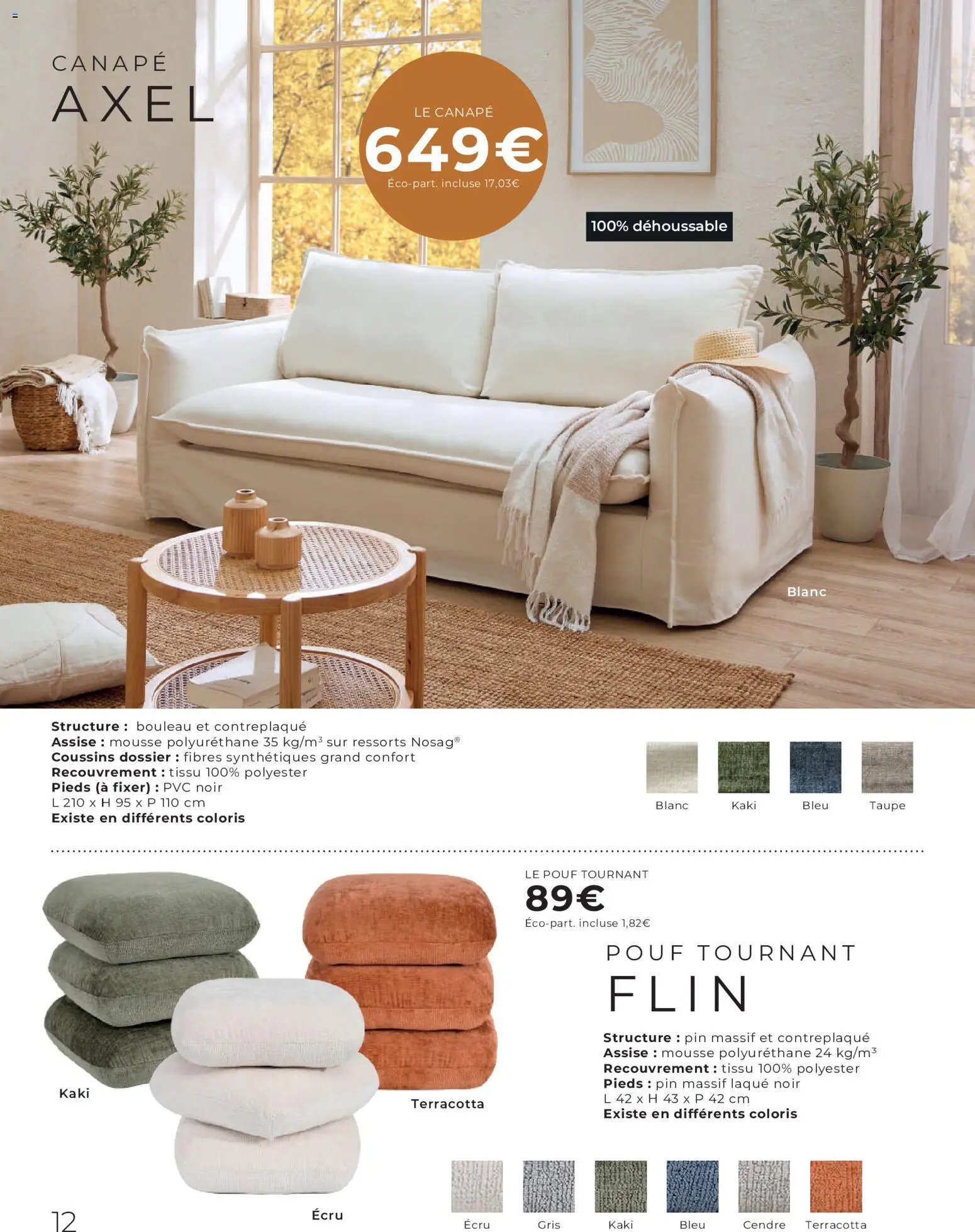 Cocktail Scandinave catalogue Spécial canapés