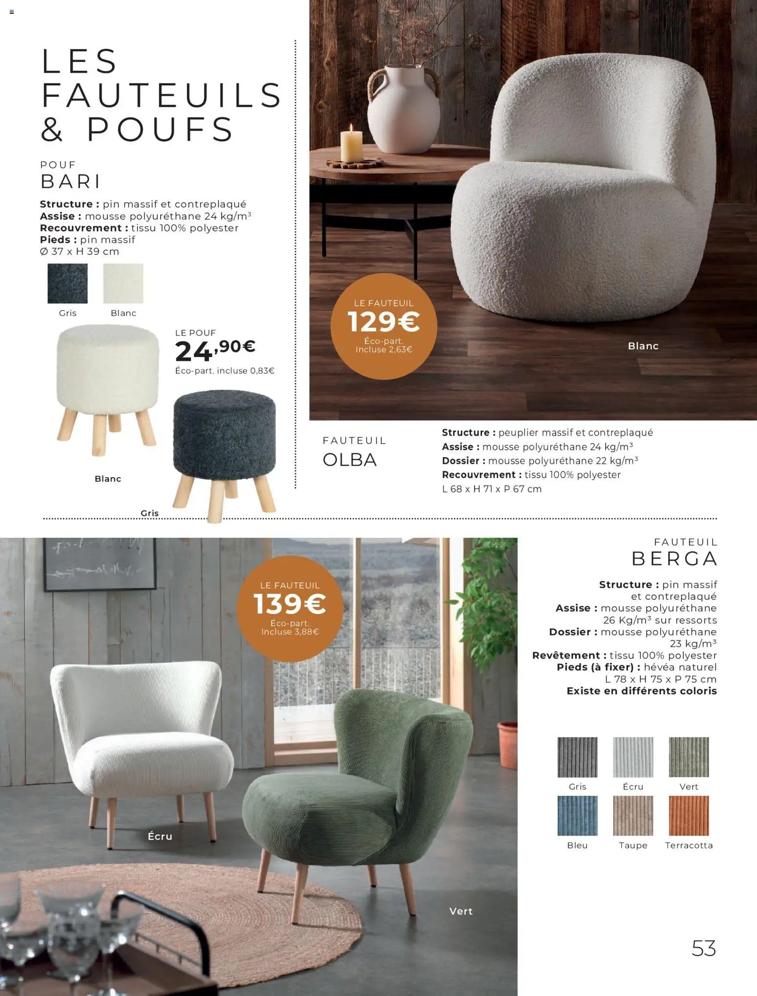 Cocktail Scandinave catalogue Spécial canapés