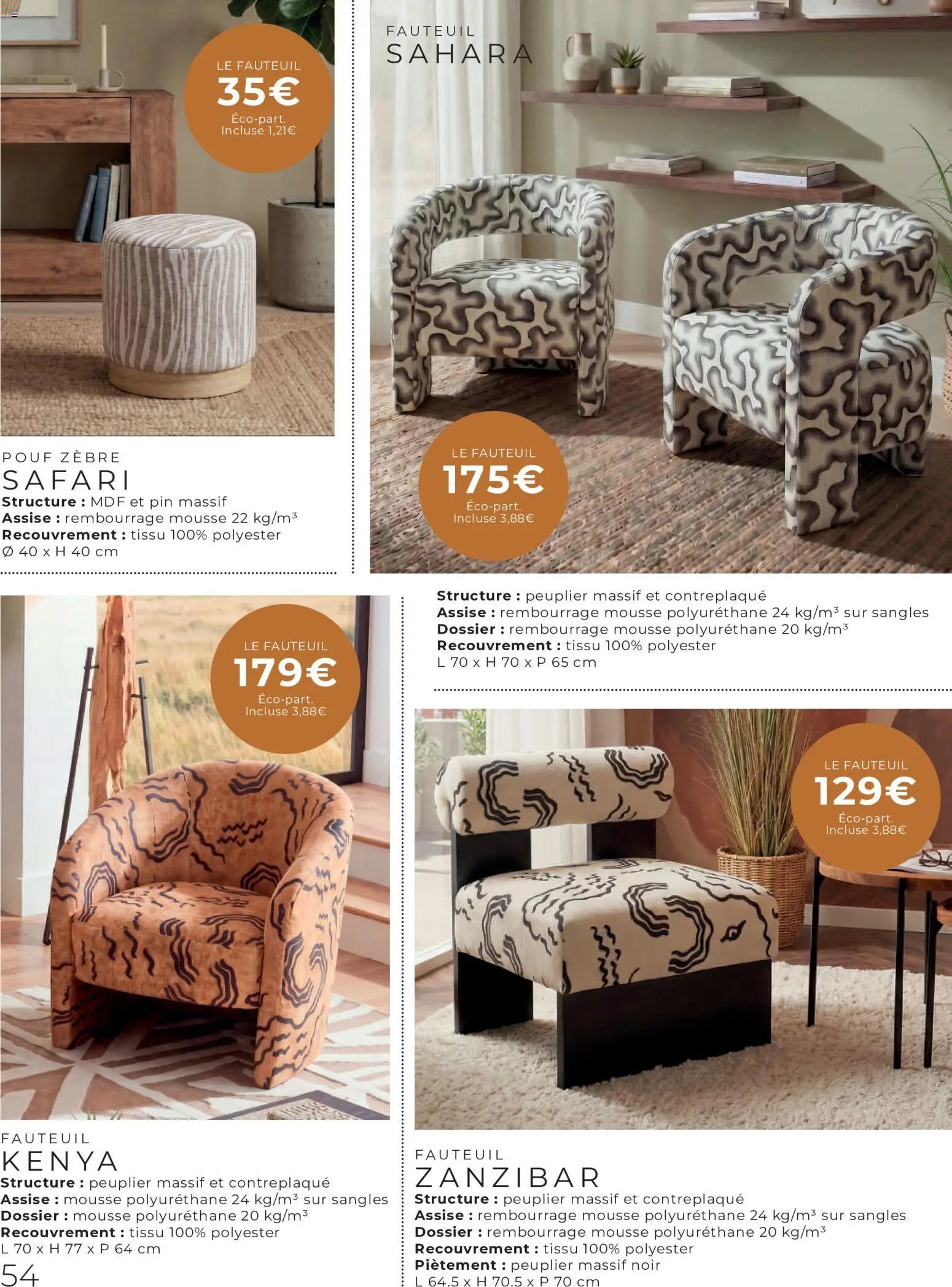 Cocktail Scandinave catalogue Spécial canapés