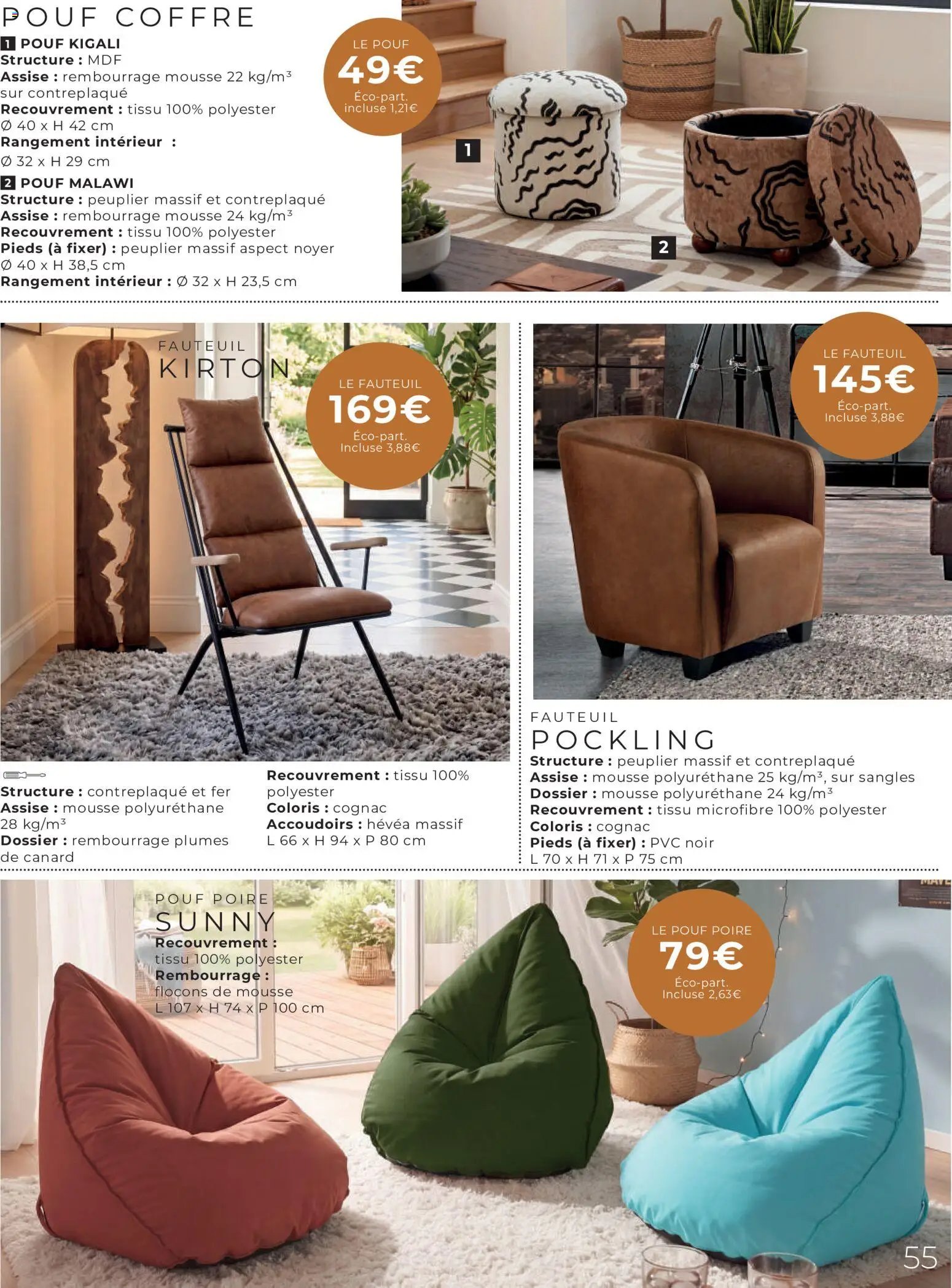 Cocktail Scandinave catalogue Spécial canapés