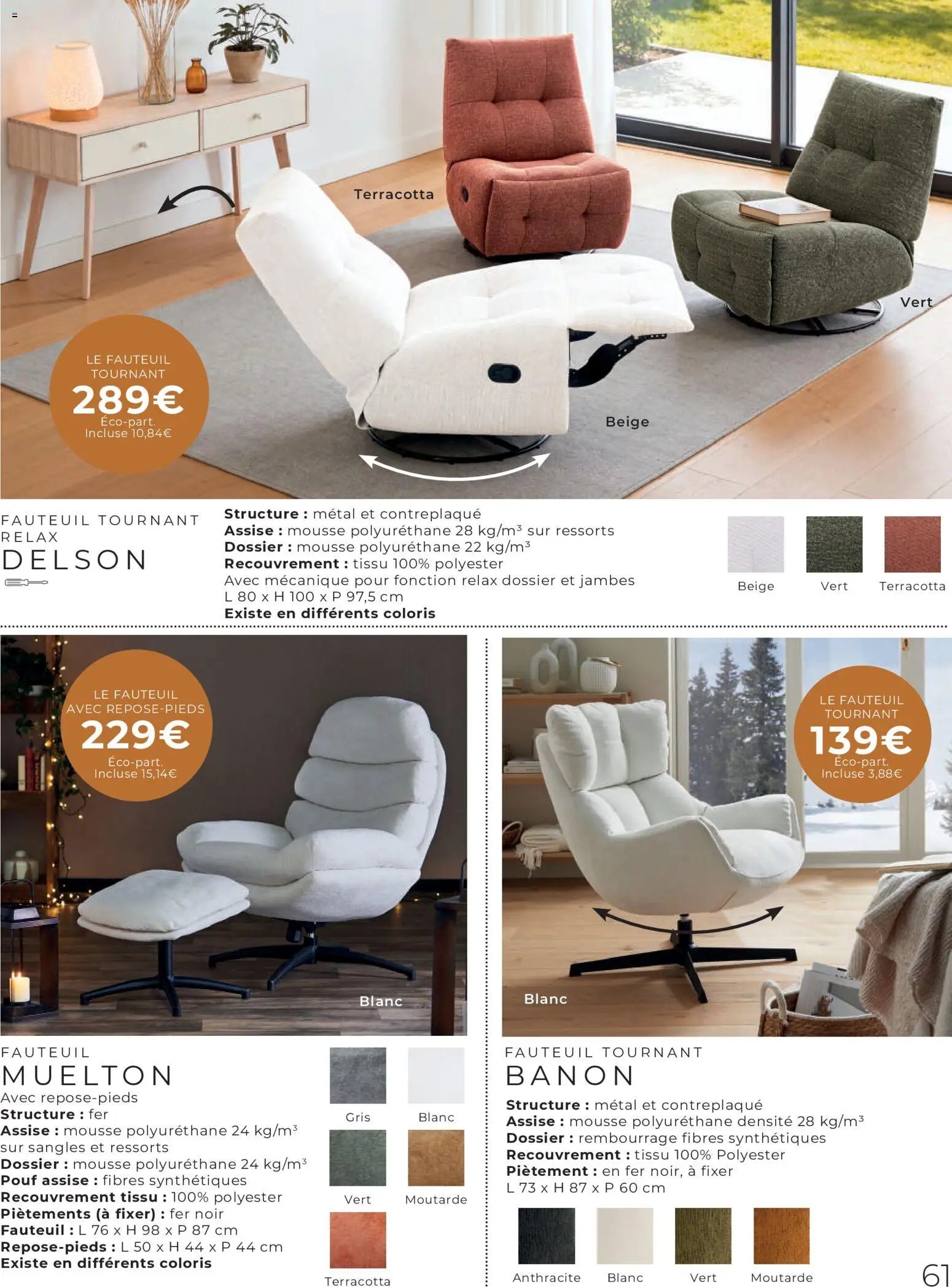 Cocktail Scandinave catalogue Spécial canapés