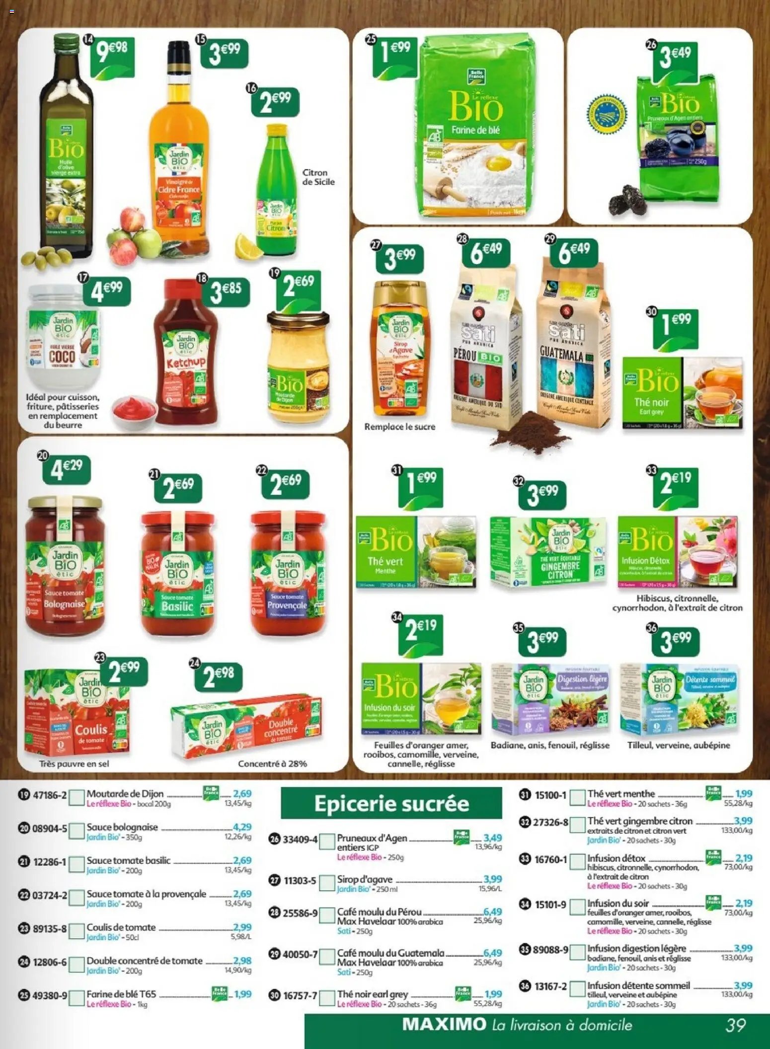 Maximo catalogue epicerie