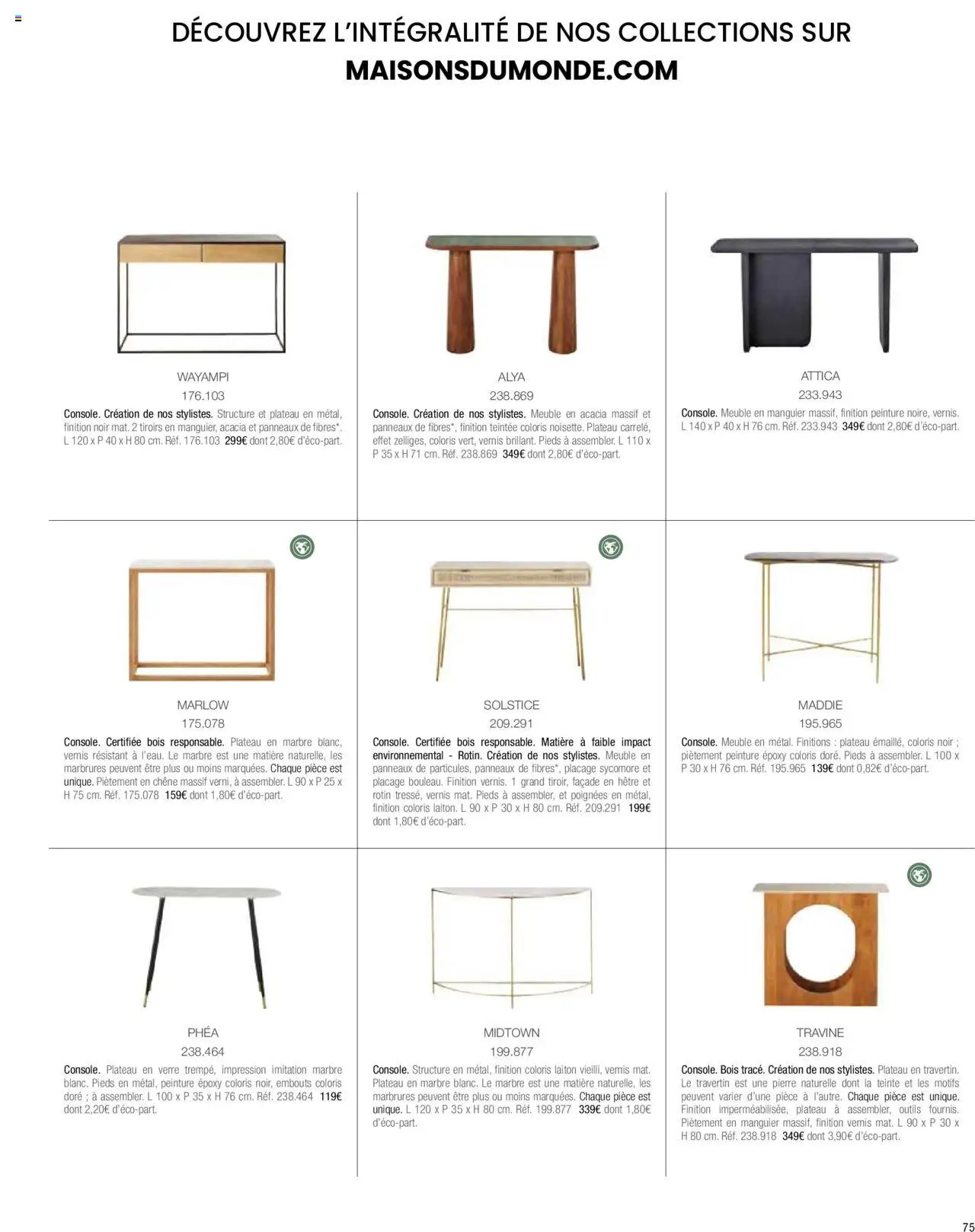 Maisons du Monde catalogue