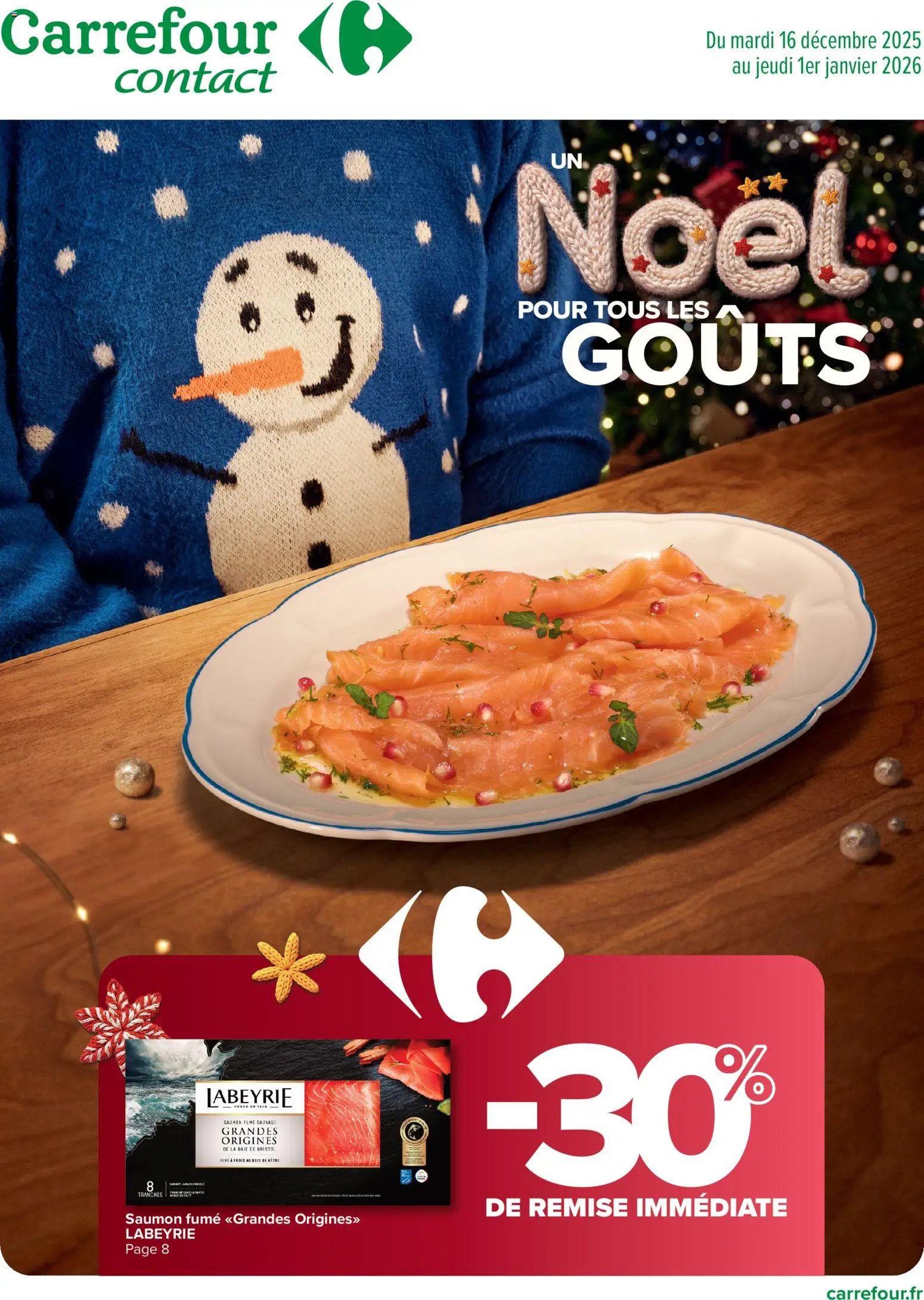 Carrefour contact Un noël pour tous les goûts