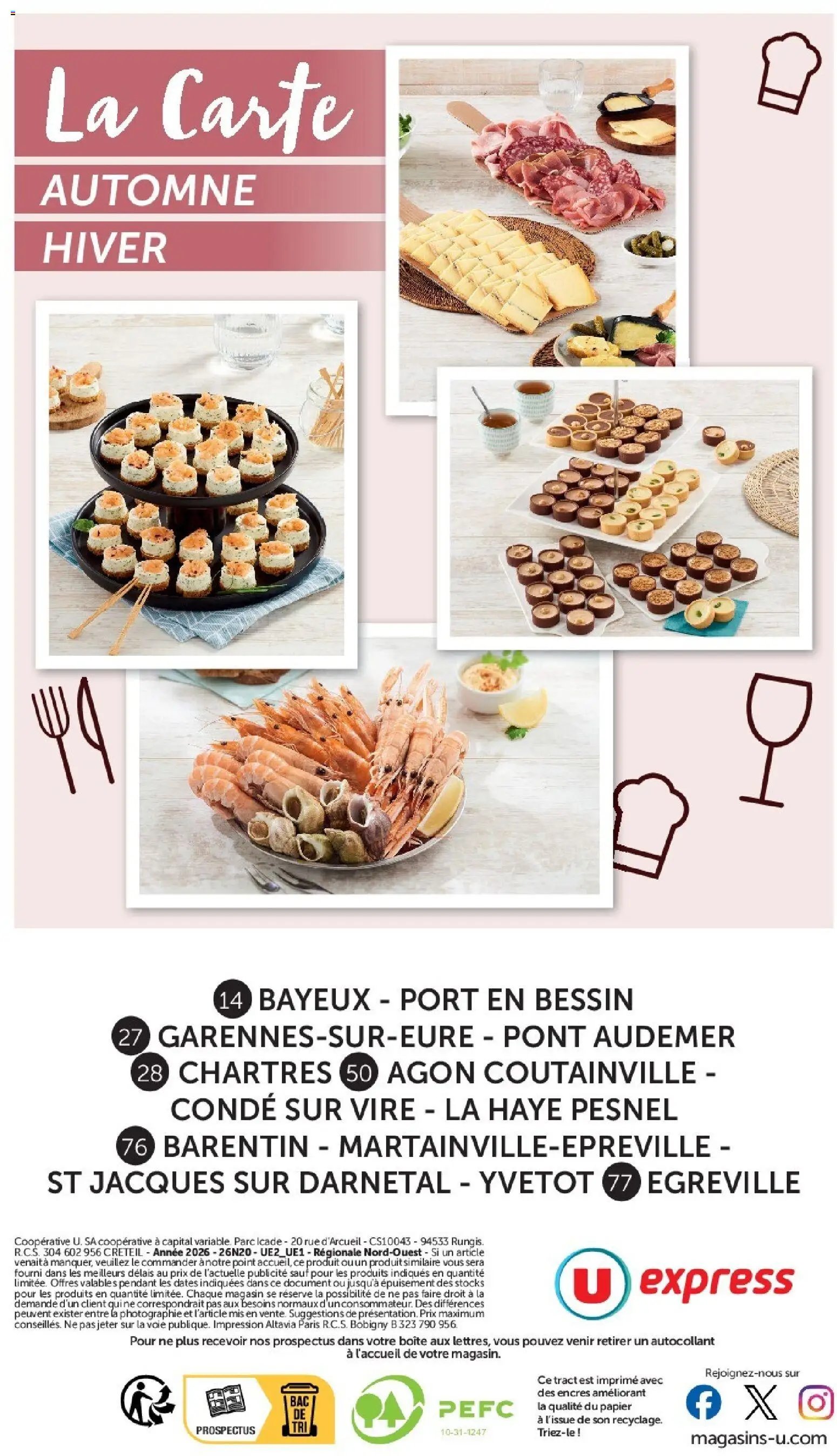 U Express - La carte Automne Hiver