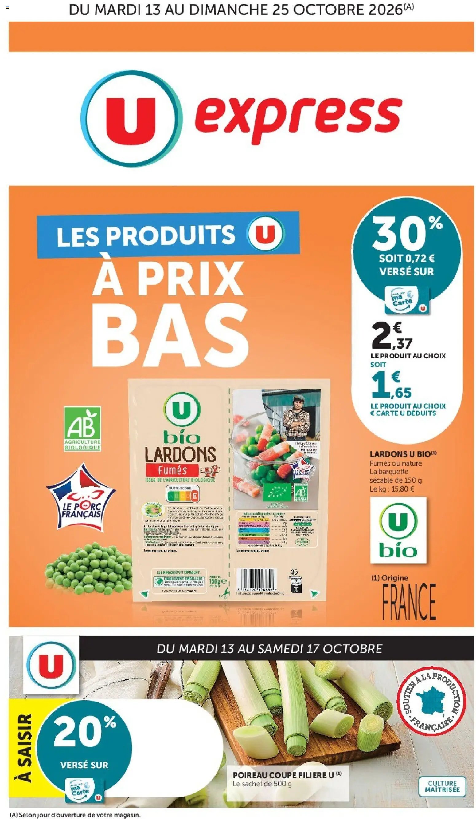 U Express - Les prix bas de la semaine
