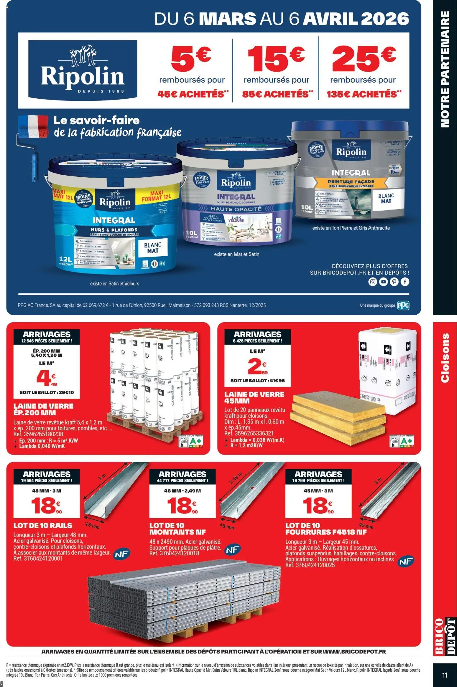 Brico Dépôt - Prix dépôt spécial extérieur (2026-03-06 - 2026-03-19)