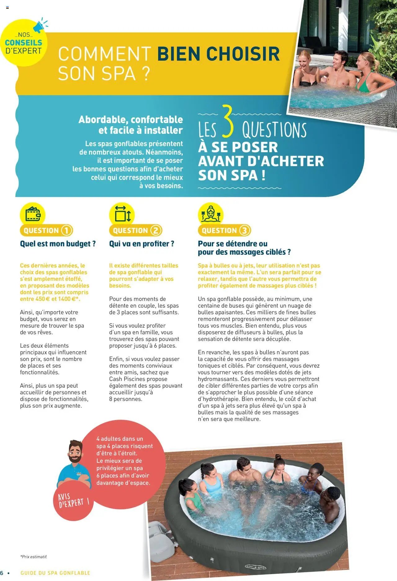 Cash Piscines Guide spas gonflables