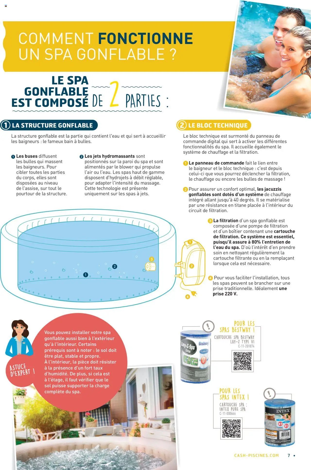 Cash Piscines Guide spas gonflables