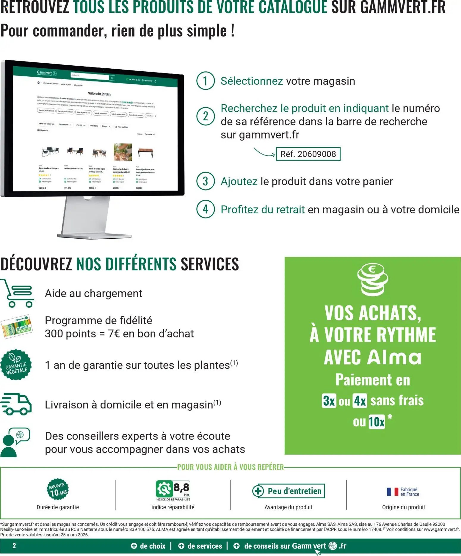 Gamm vert catalogue (2026-02-24 - 2026-12-31)