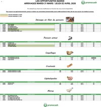 Promocash Opportunités Marée (2026-03-31 - 2026-04-02)
