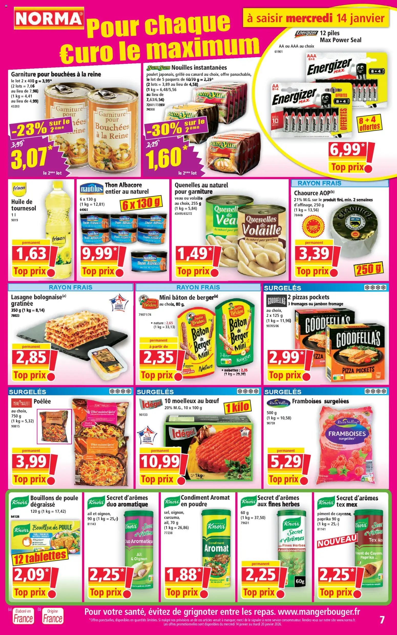 Norma catalogue (2026-01-14 - 2026-01-22)