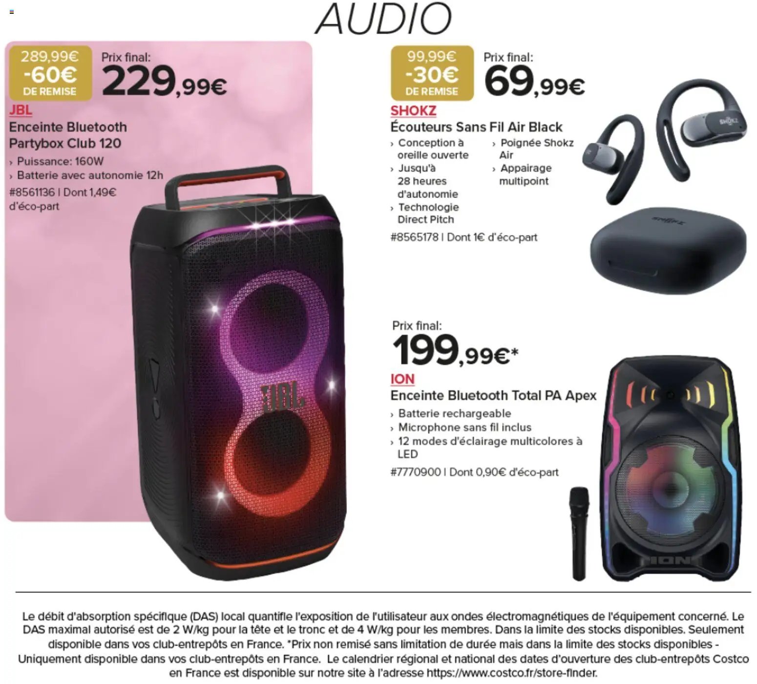 Costco catalogue electro