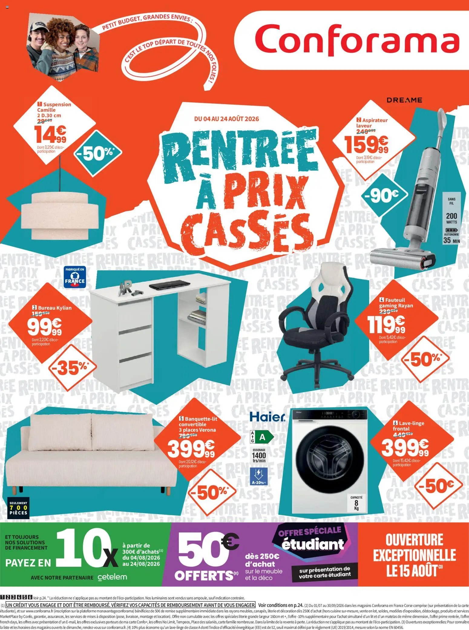 Conforama Rentrée à prix cassés