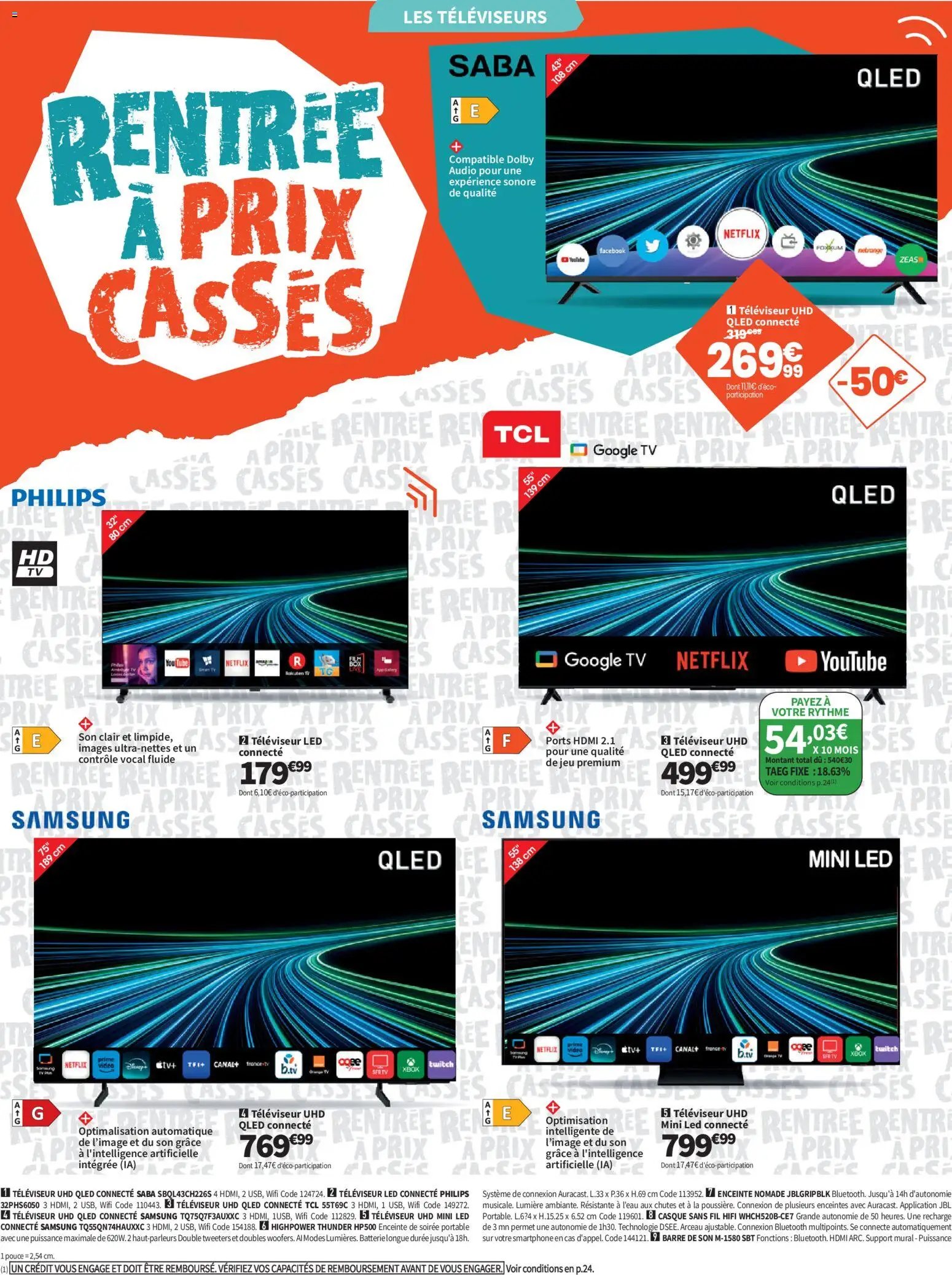 Conforama Rentrée à prix cassés