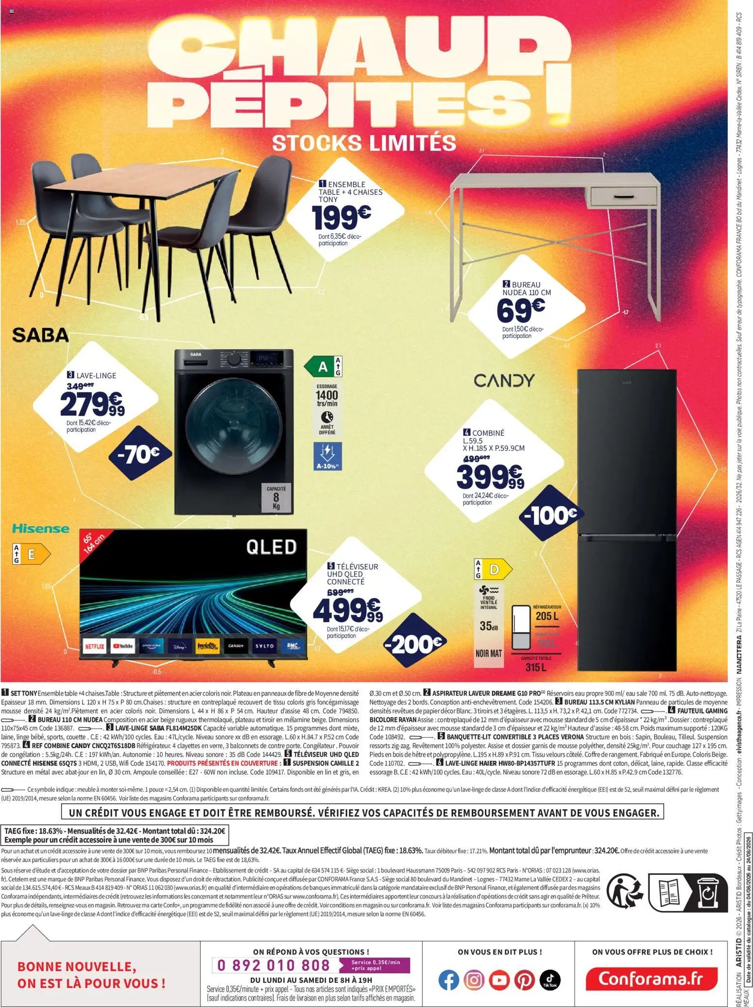 Conforama Rentrée à prix cassés