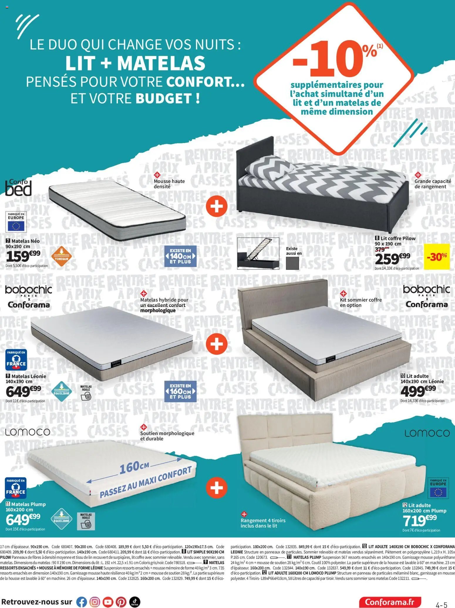 Conforama Rentrée à prix cassés