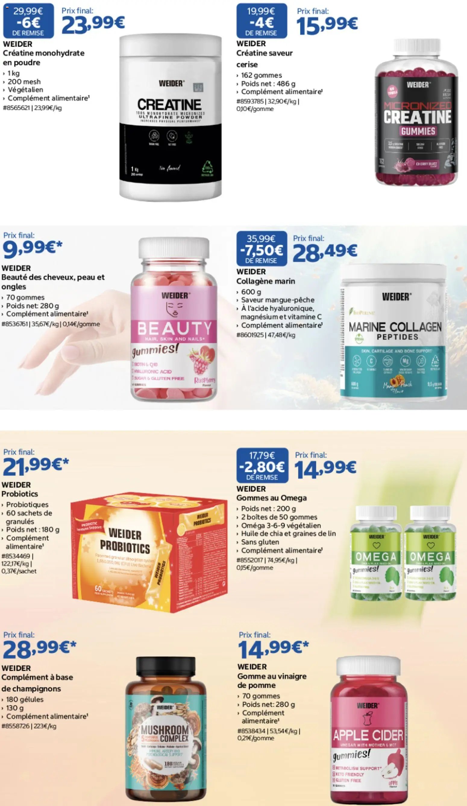 Costco Sélection de produits Weider septembre octobre 2026