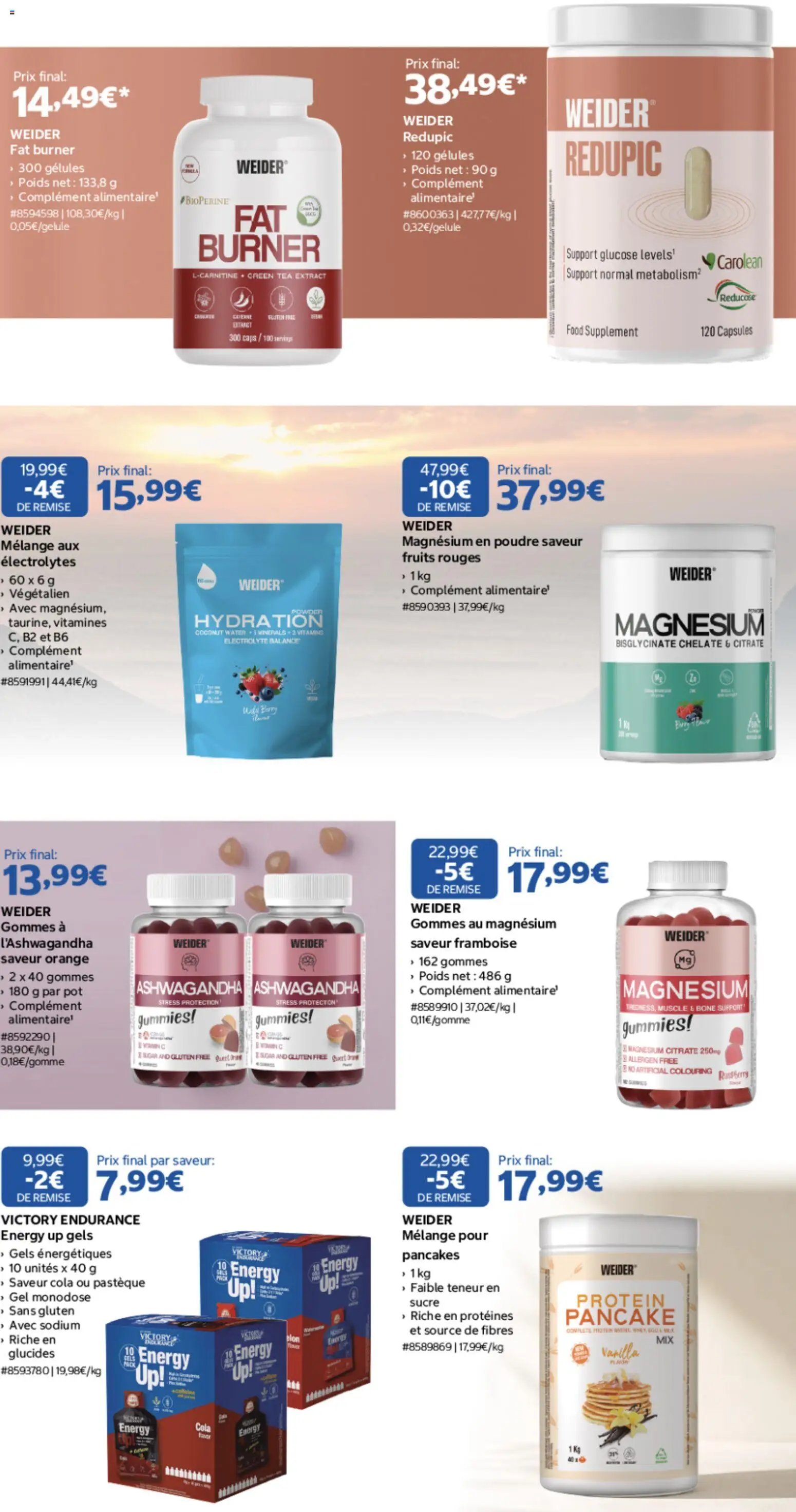 Costco Sélection de produits Weider septembre octobre 2026