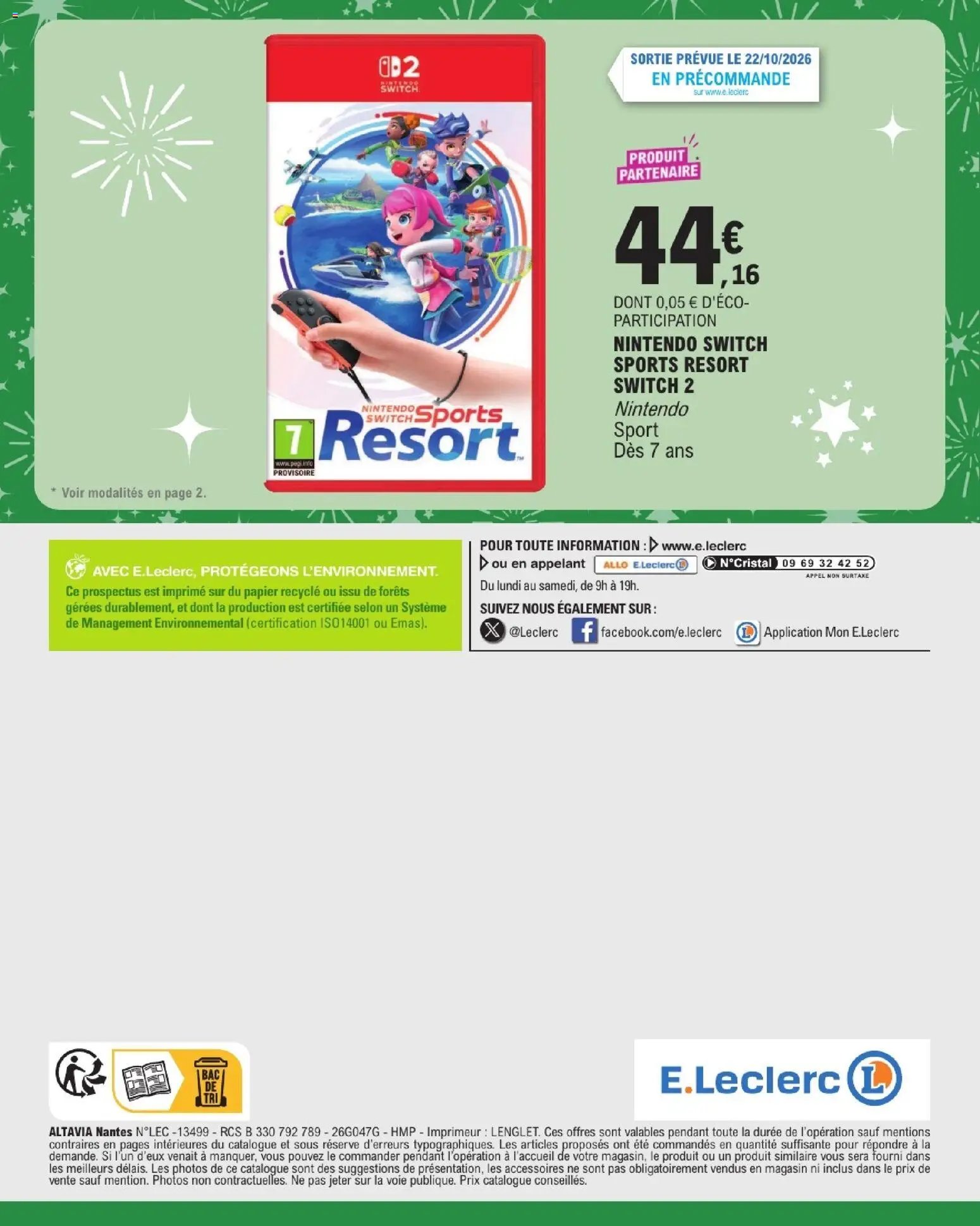 E.Leclerc catalogue Jouets de Noël