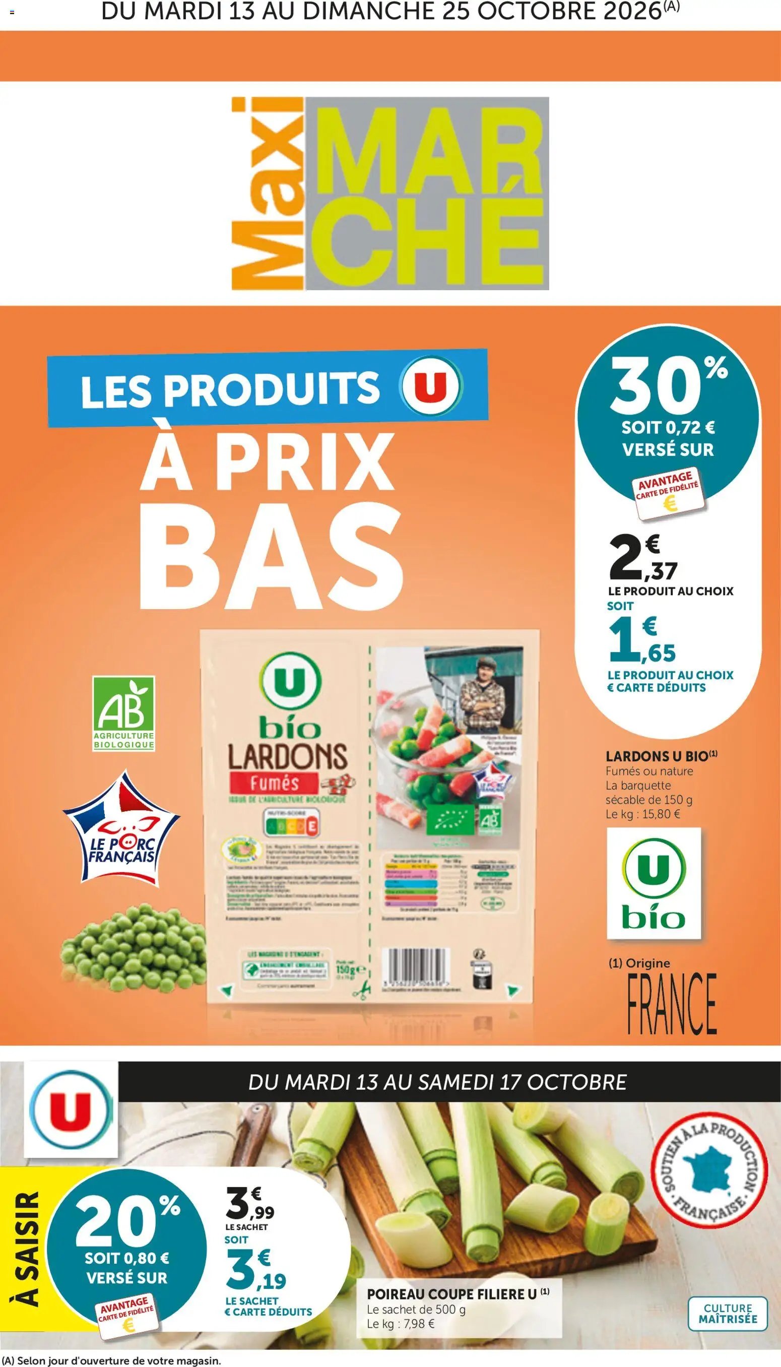 bi1 Catalogue Maxi marché à prix bas