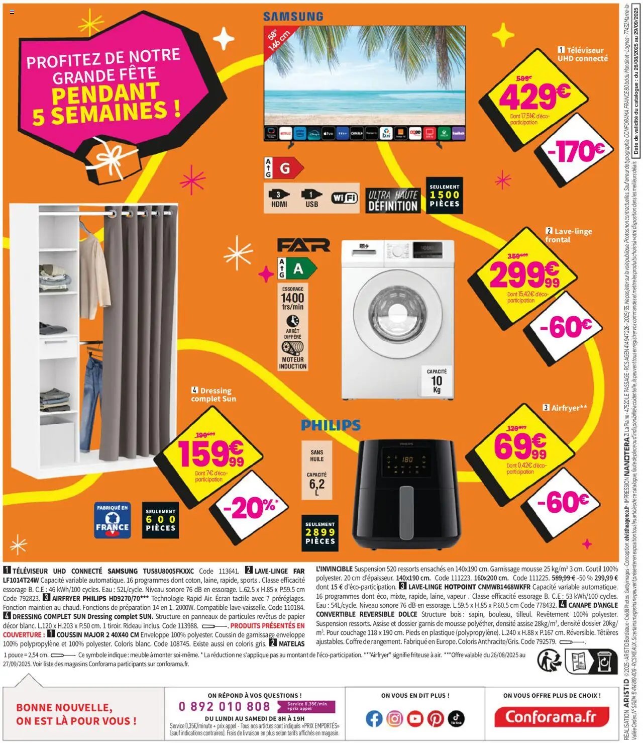 Conforama catalogue (2025-08-26 - 2025-09-29)